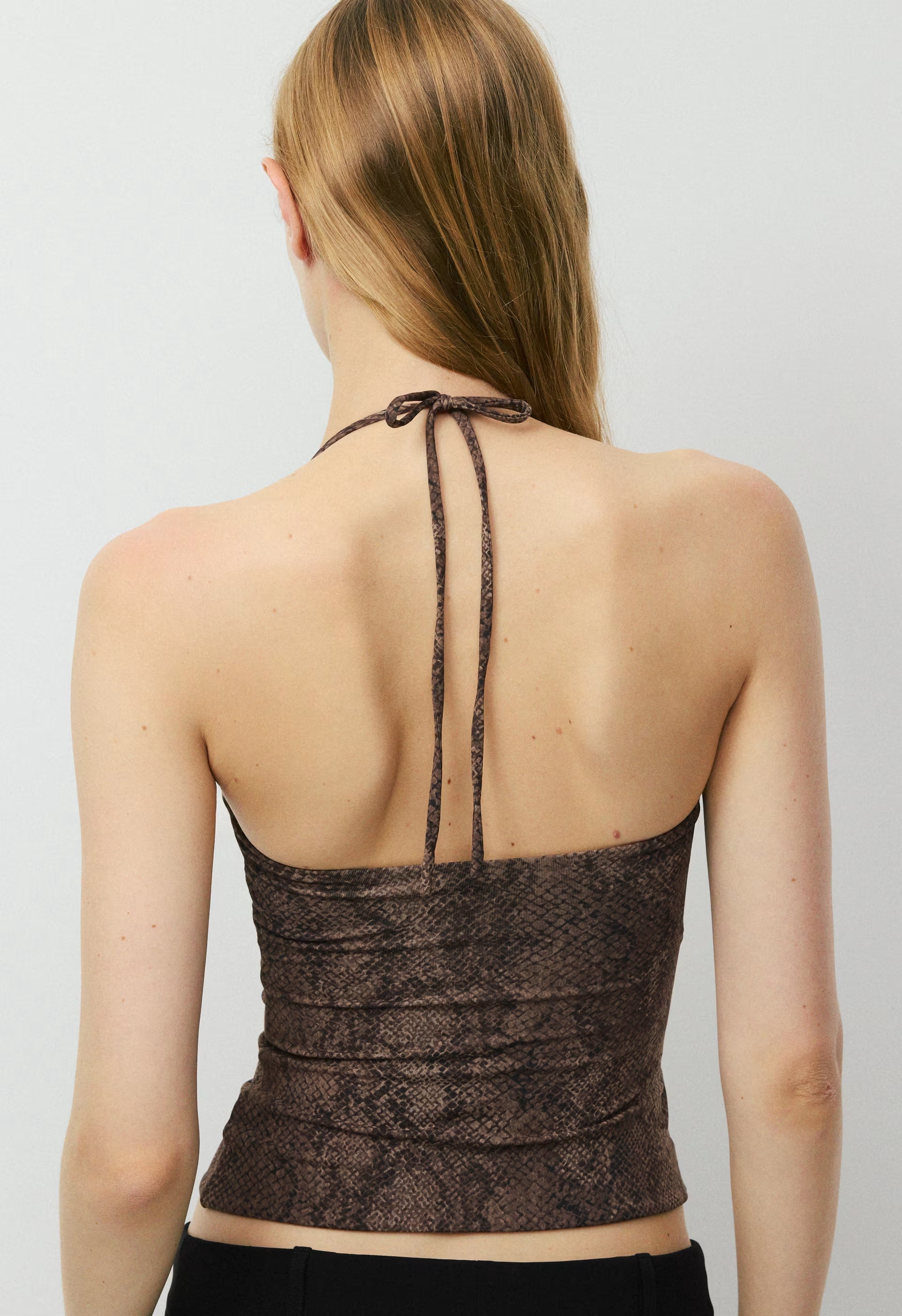 Original Contour Grace Halter Top - RICH MOCHA BRN/ TONAL