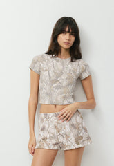 HomeStretch™ Rib Tune Waist T-Shirt - FLUENT TAUP NATURESCAP