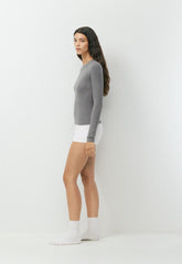HomeStretch™ Rib Avenue Longsleeve - LIVED-IN DARK GREY