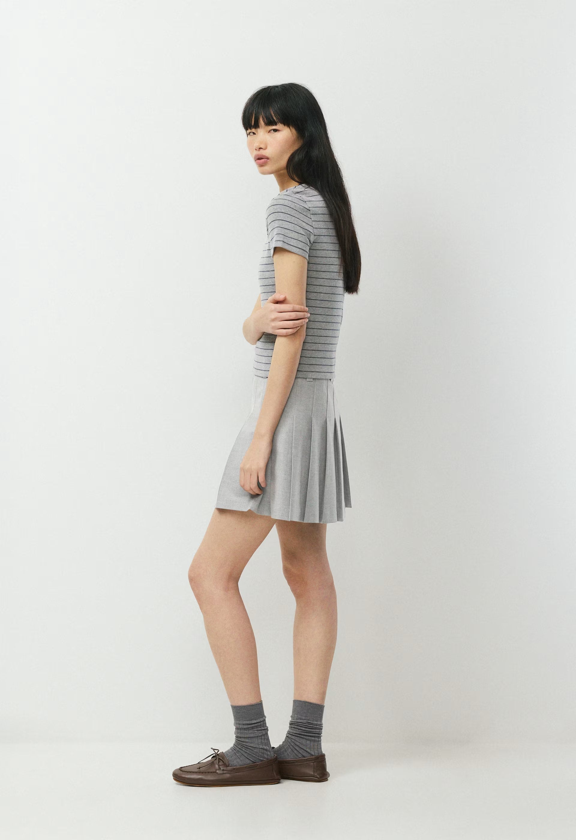 Little Ripple T-Shirt - HTR INLND GREY/AD NAVY