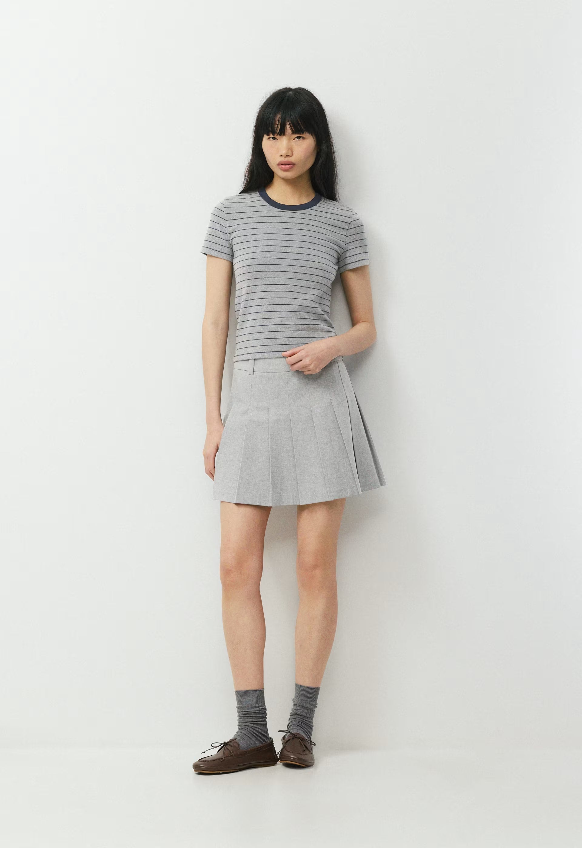 Little Ripple T-Shirt - HTR INLND GREY/AD NAVY