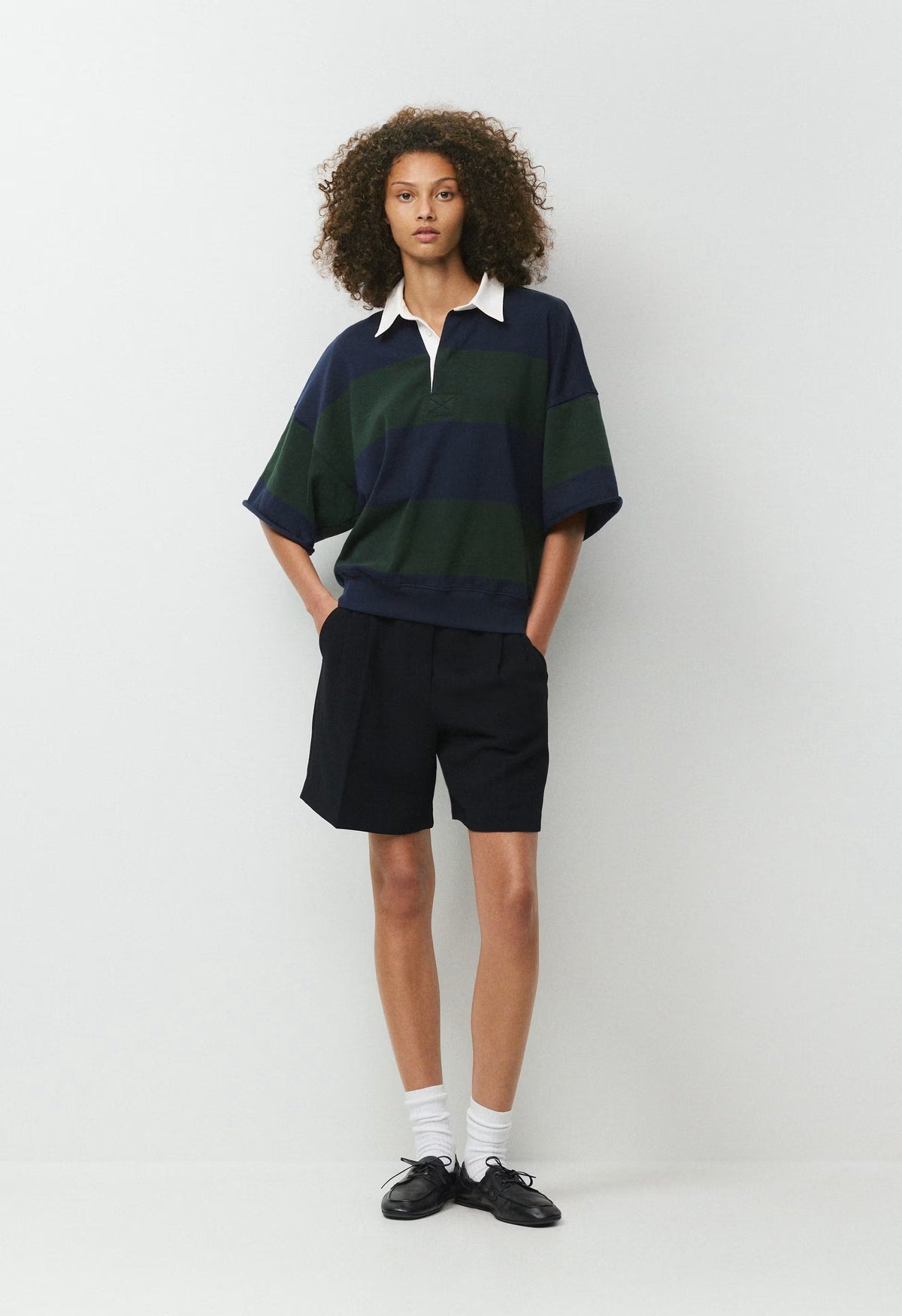 Mighty Cotton™ Lomu Shortsleeve Polo - FGTR GREEN/ADMRL NAVY