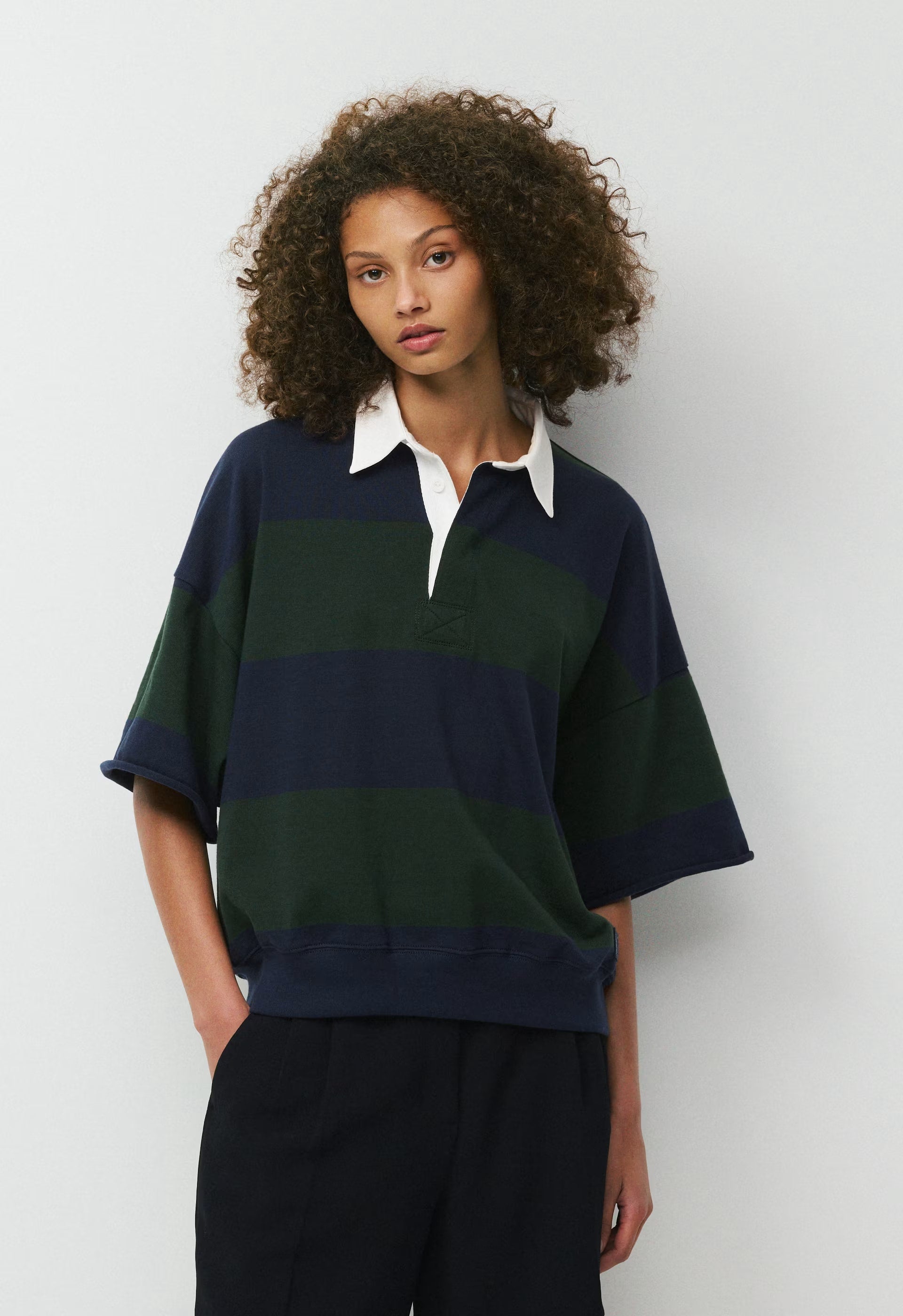Mighty Cotton™ Lomu Shortsleeve Polo - FGTR GREEN/ADMRL NAVY