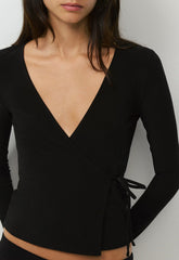 Smooth Matter™ Island Wrap Longsleeve - BLACK
