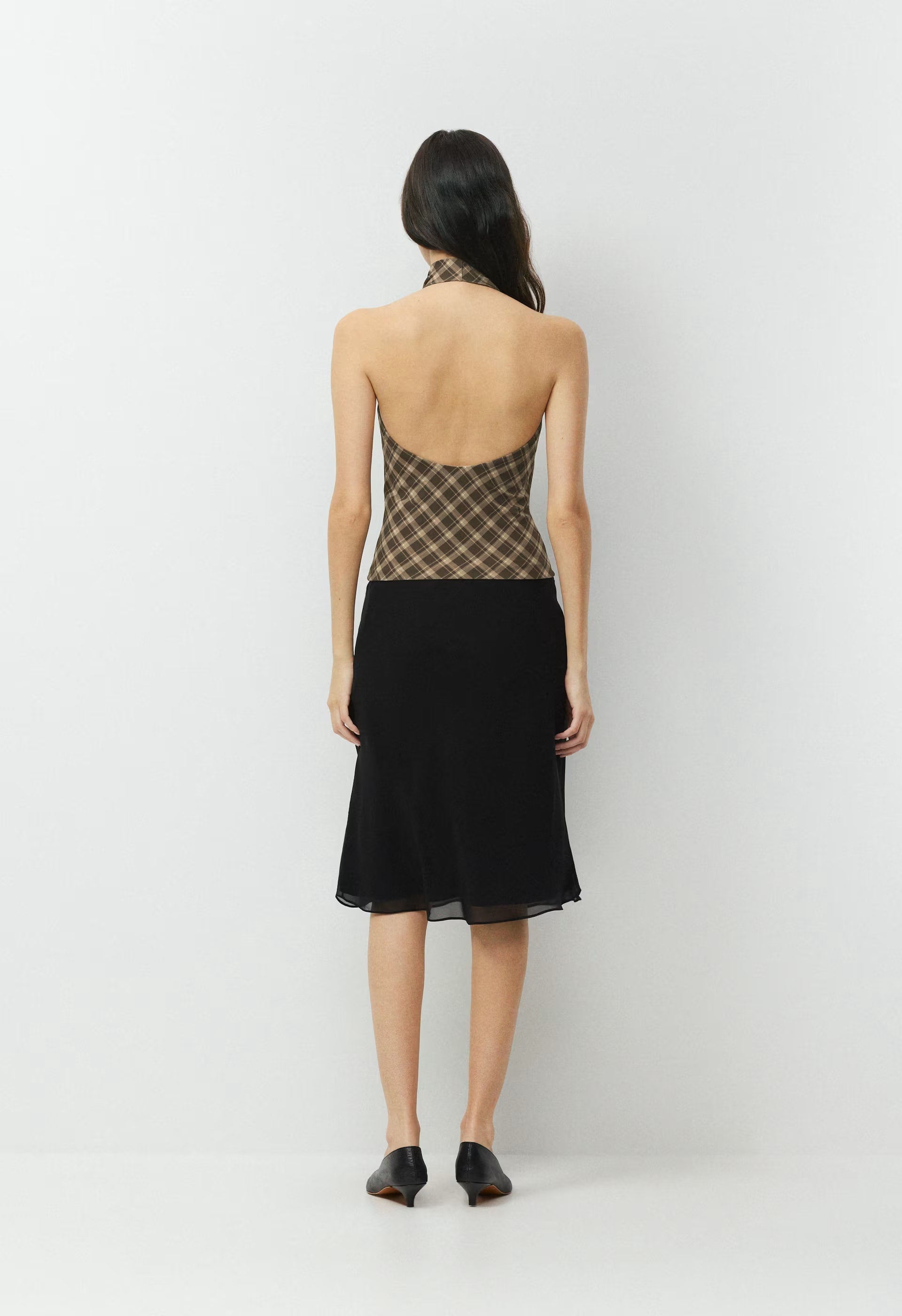 Smooth Matter™ Tower Halter Top - CAC NIB BROWN/ND TAUPE