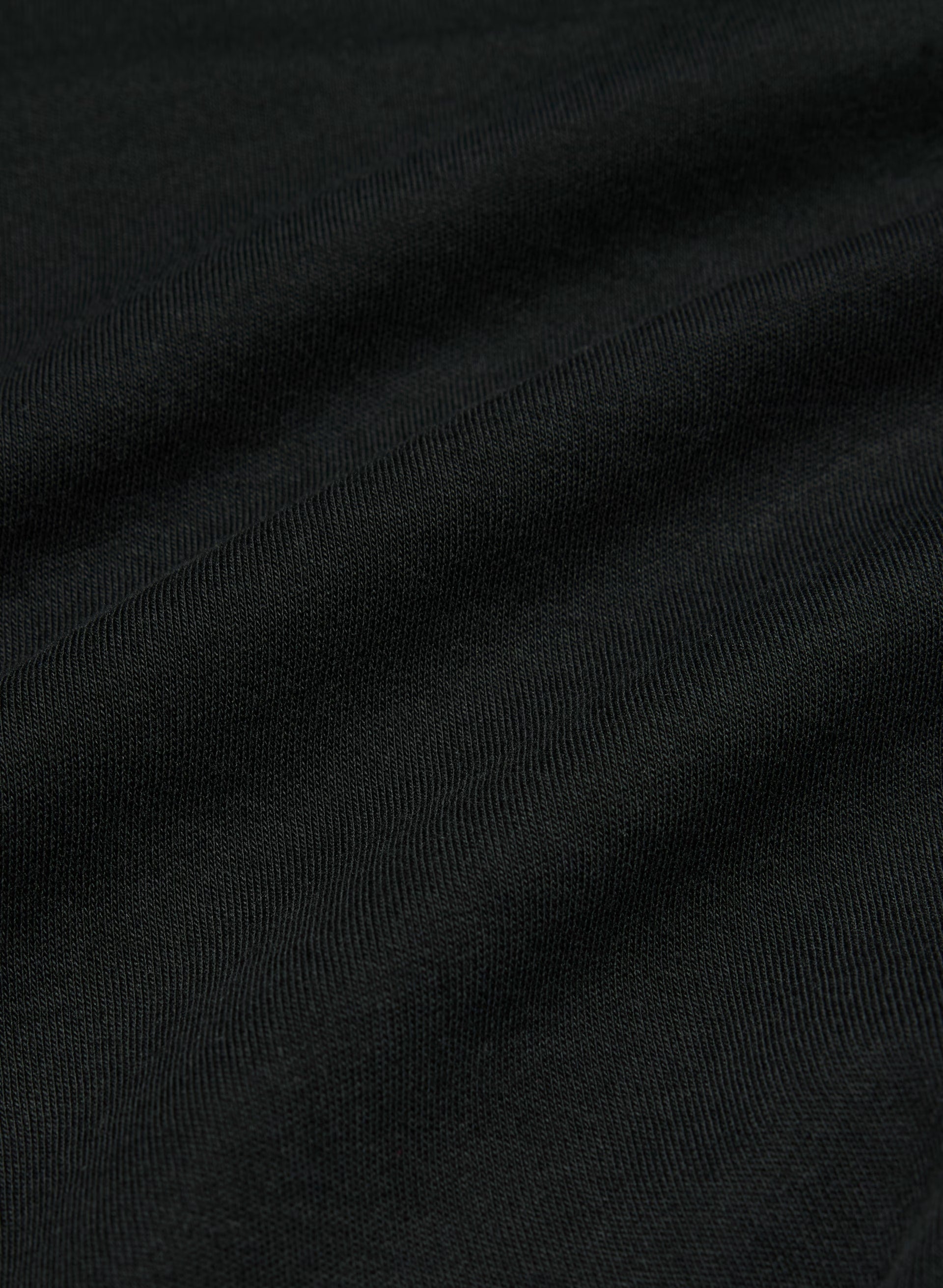 Interlock Cotton Script Longsleeve Top - BLACK