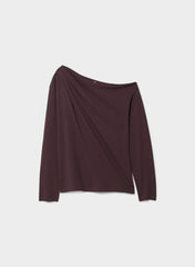 Interlock Cotton Script Longsleeve Top - VELVET PLUM