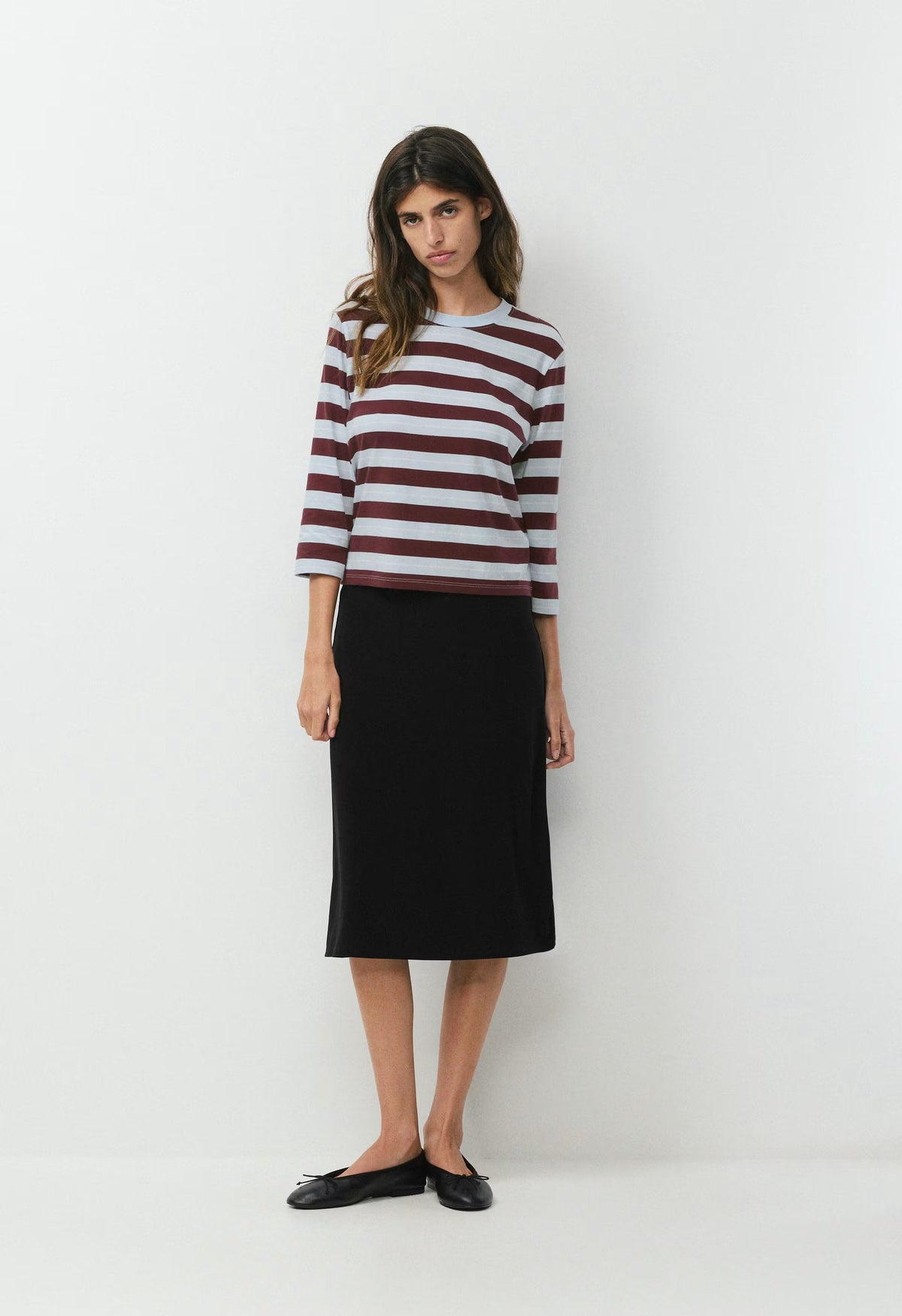 CottonWhisk™ Emma 3/4 Sleeve T-Shirt - GALAPLUM/ PLN AIR