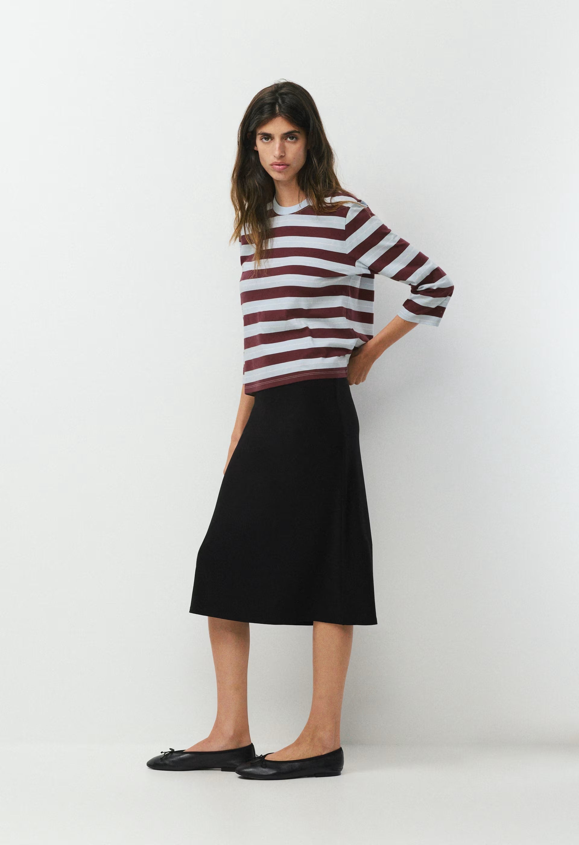 CottonWhisk™ Emma 3/4 Sleeve T-Shirt - GALAPLUM/ PLN AIR