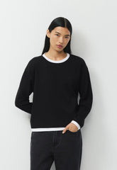 InterLock Cotton Steps Longsleeve - BLACK/WHITE
