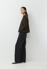 InterLock Cotton Steps Longsleeve - CACAO NB BROWN/AD NAVY
