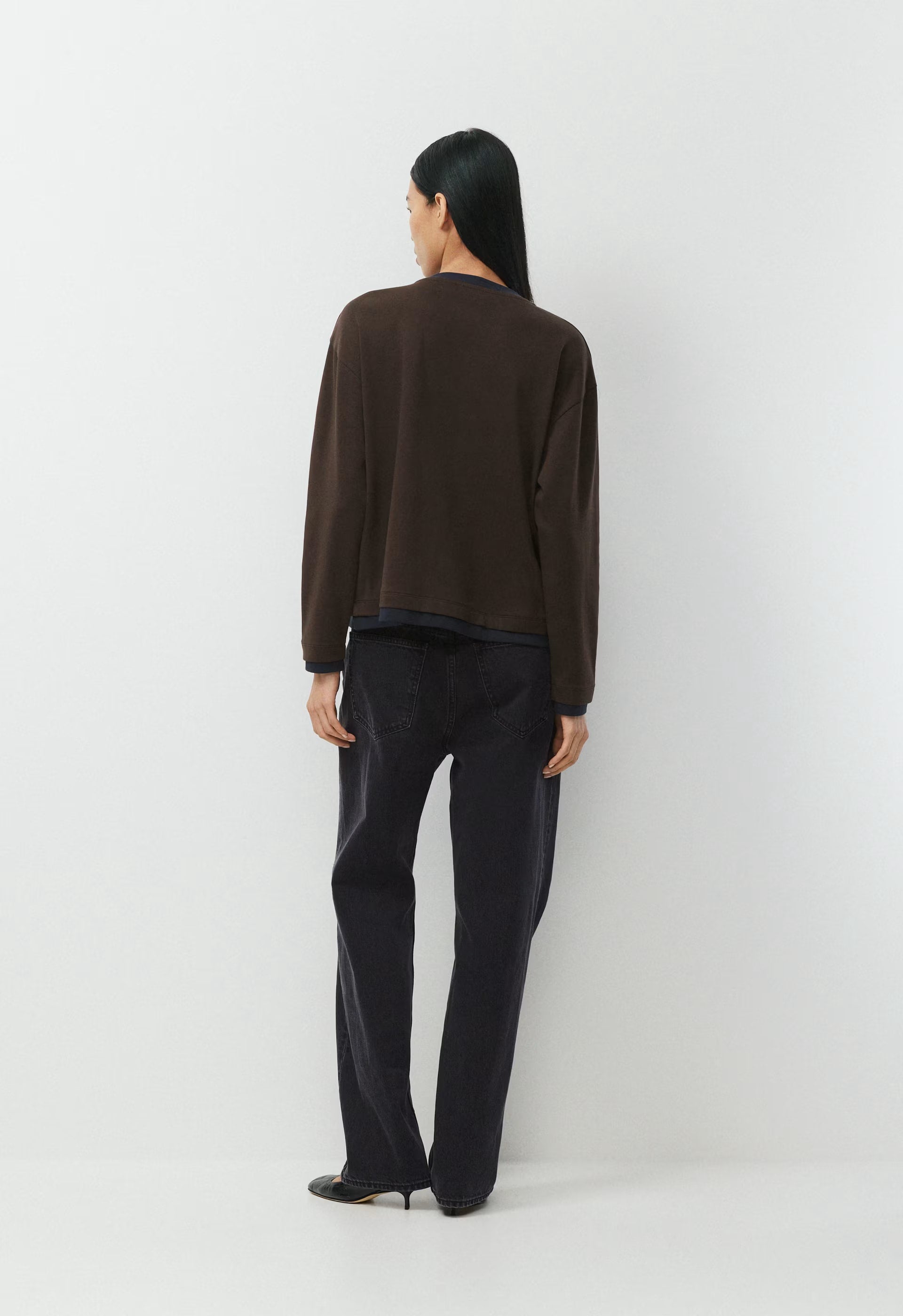 InterLock Cotton Steps Longsleeve - CACAO NB BROWN/AD NAVY