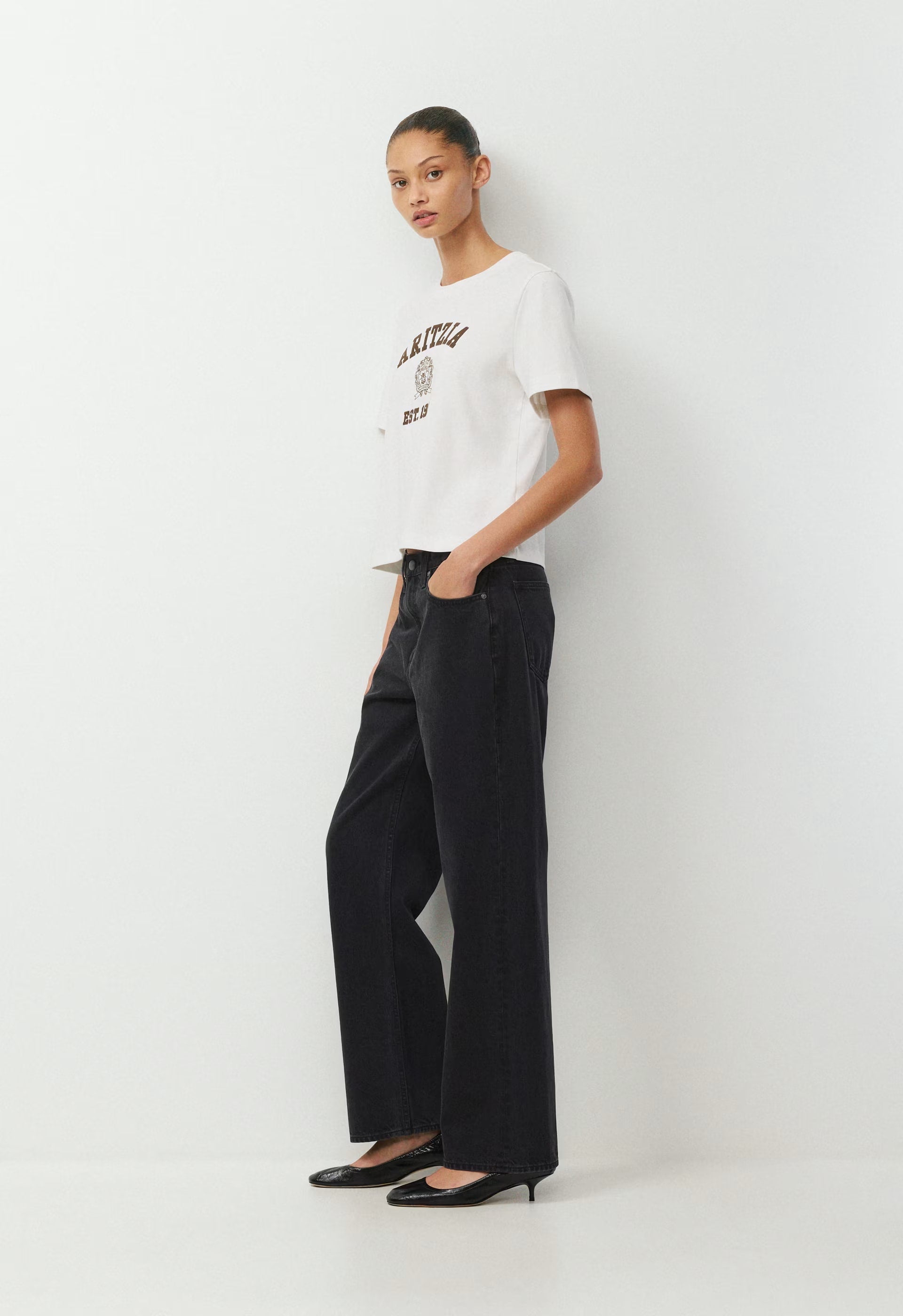 InterLock Cotton Function T-Shirt - WHITE/RICH MOCHA BROWN