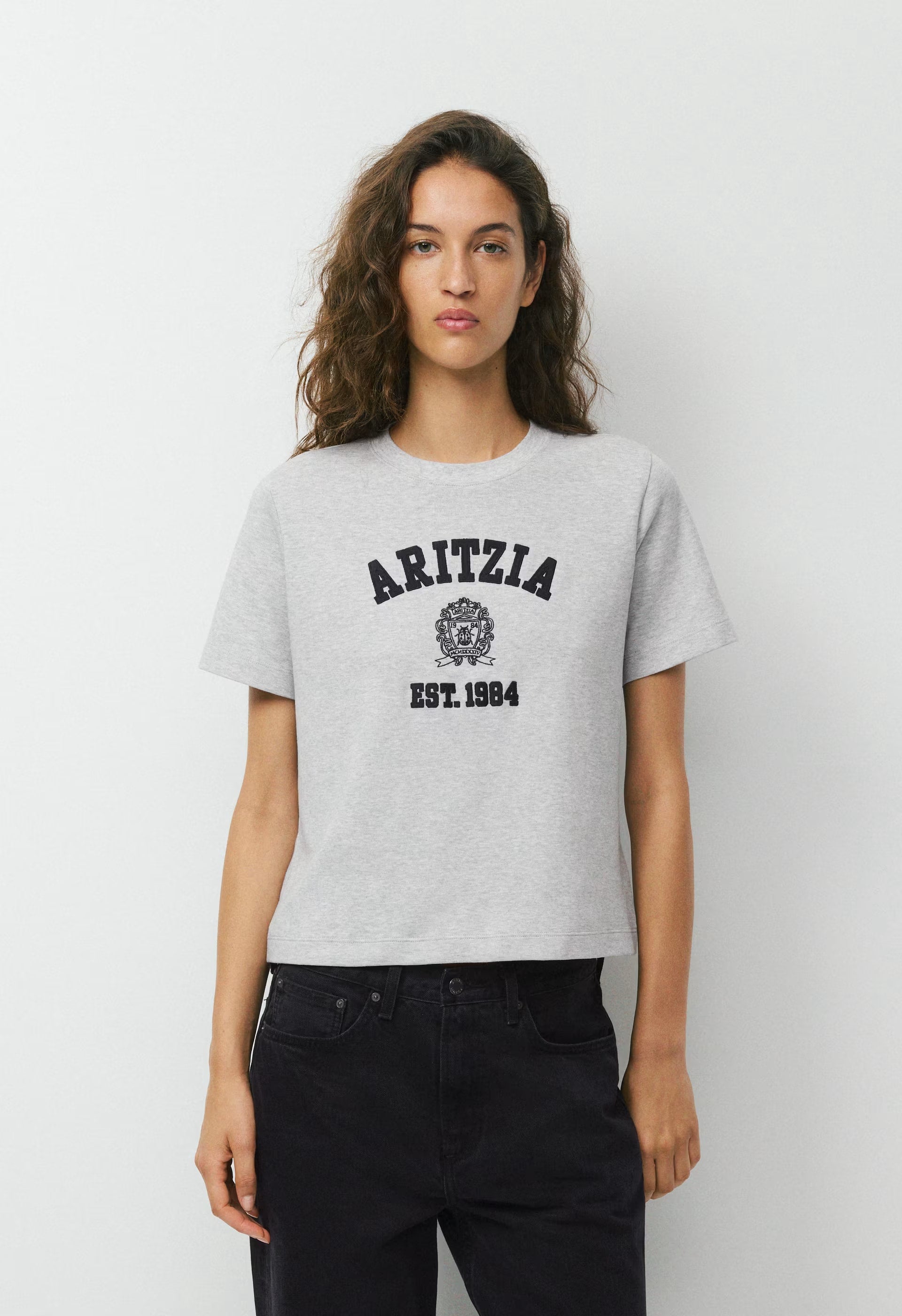 InterLock Cotton Function T-Shirt - HEATHER CHROME/AD NAVY