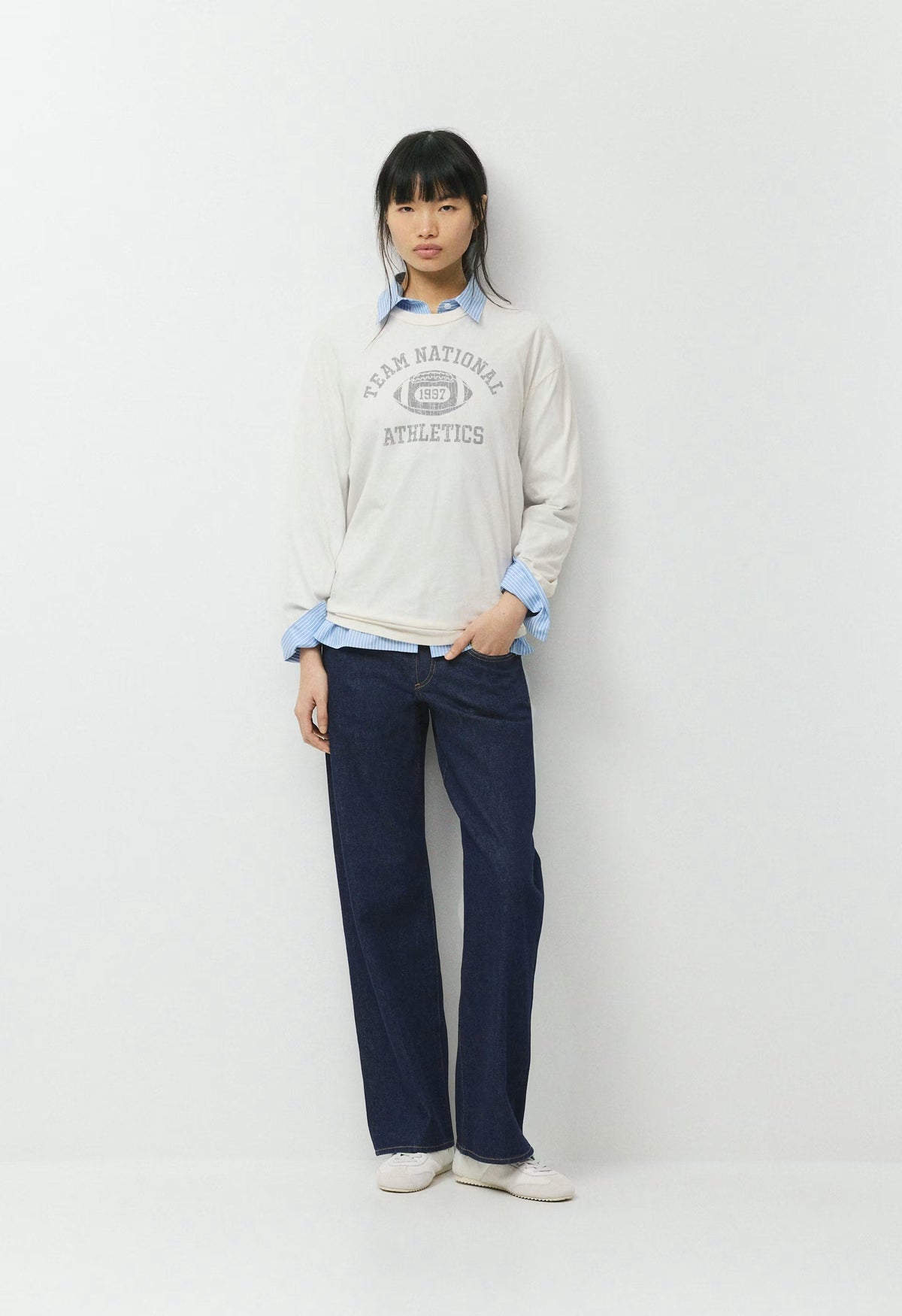 Range Longsleeve - LIGHT BIRCH/ SHADY BLU