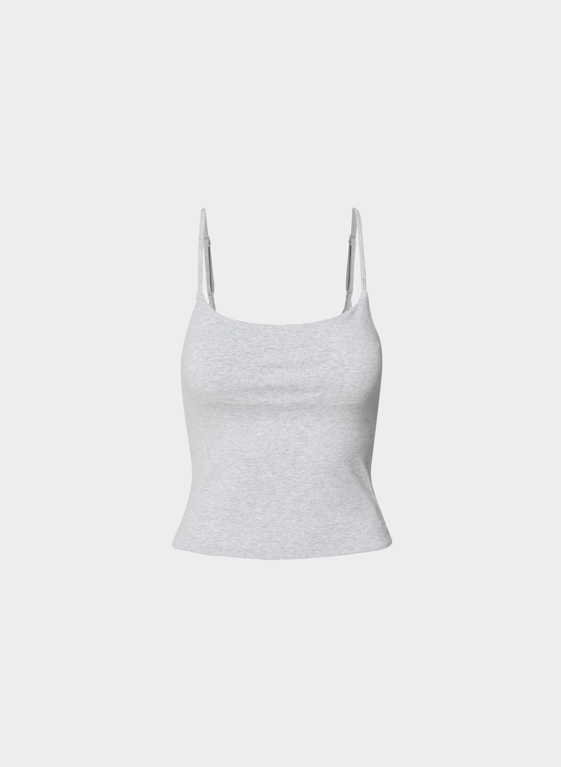 HomeStretch™ Smooth Capsule Comfort Tank - HEATHER CHROME