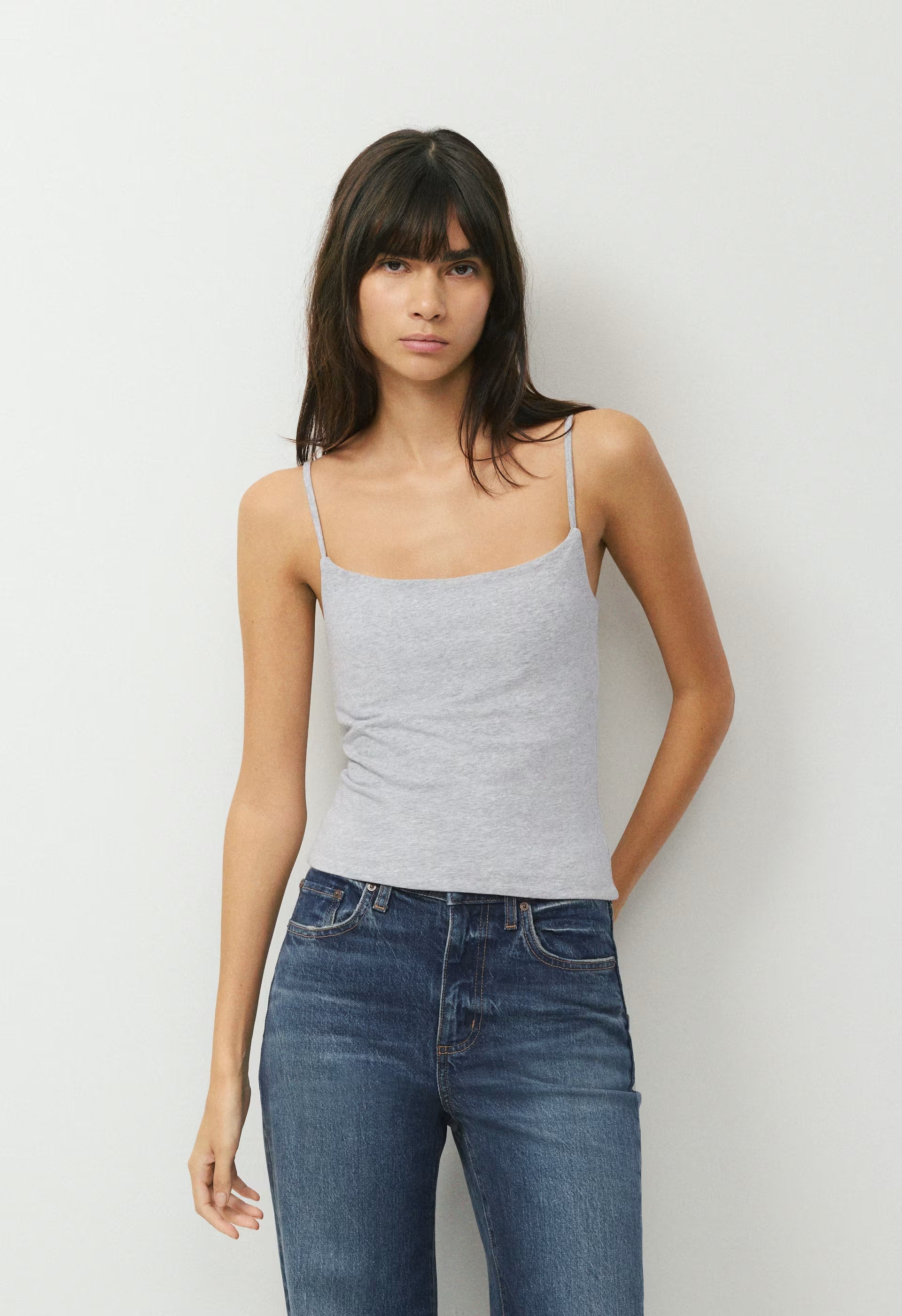 HomeStretch™ Smooth Capsule Comfort Tank - HEATHER CHROME