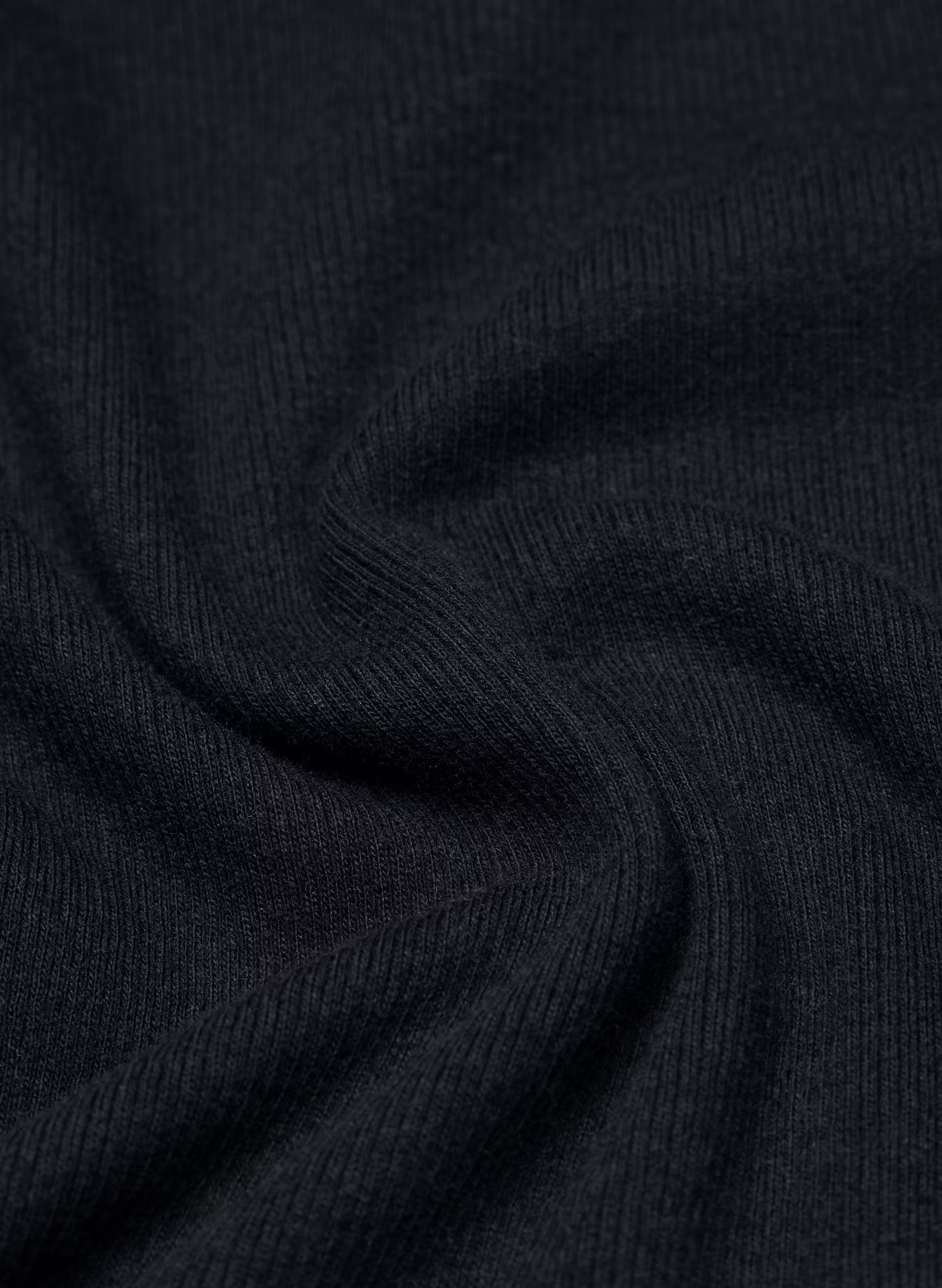 HomeStretch™ Rib Tune Waist T-Shirt - BLACK