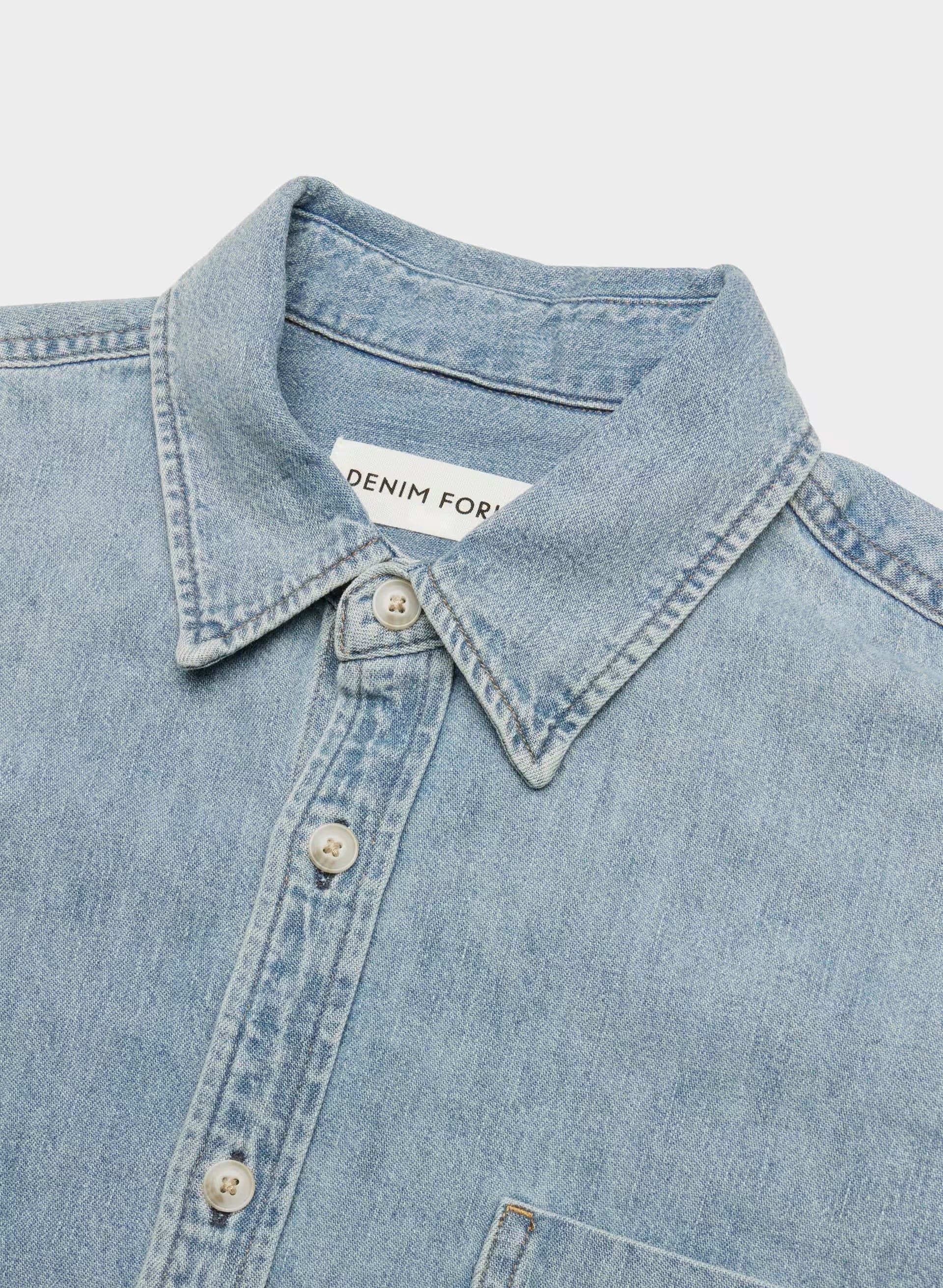 Denim Forum The '80s Comfy Denim Shirt - 7 YRS PCTR THS BLEU