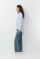 Utility Shirt - WLSN STRP CRFL BL/WHT