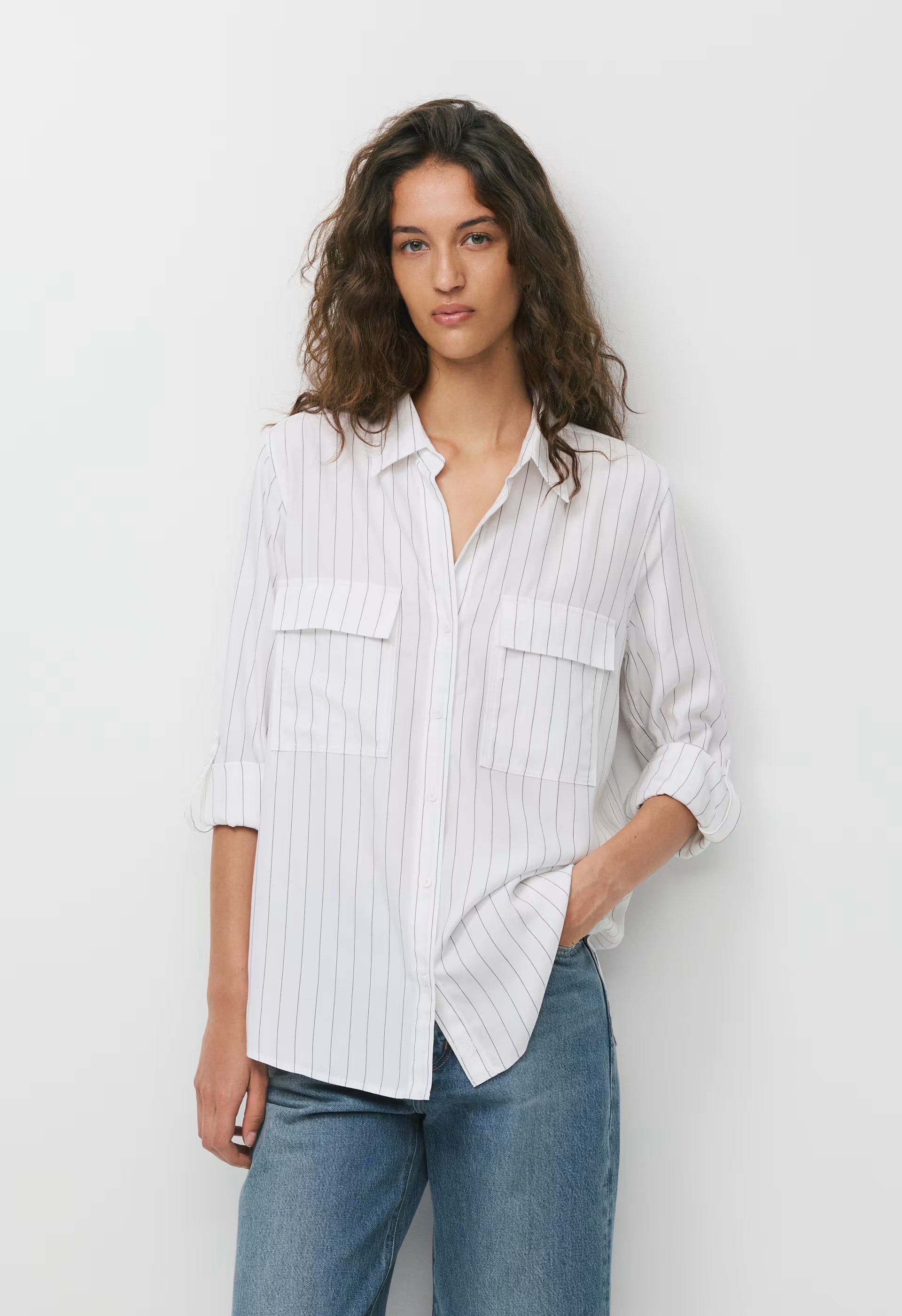 Utility Shirt - HNDSN STRP WT/ADMIRAL