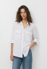 Utility Shirt - HNDSN STRP WT/ADMIRAL