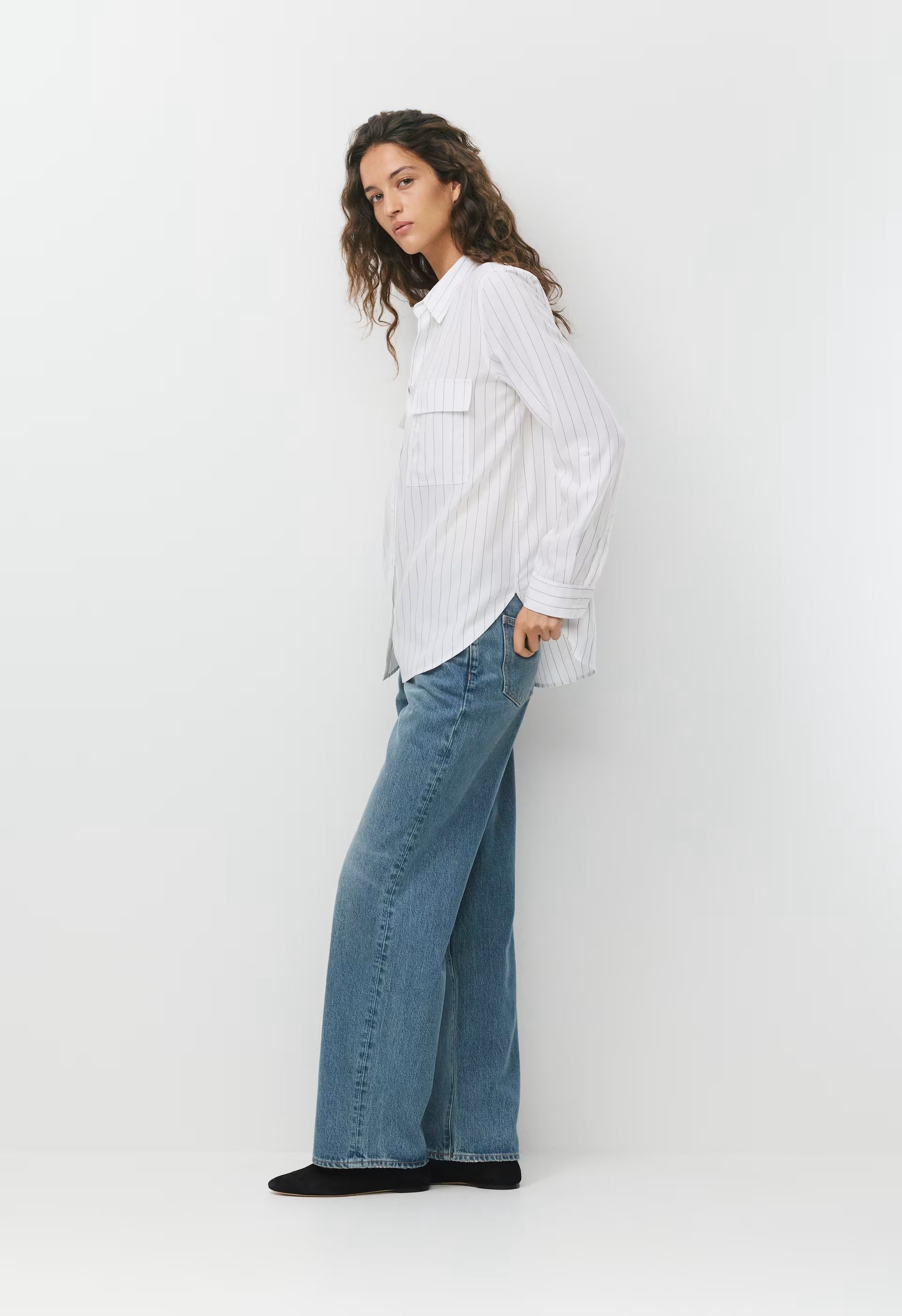 Utility Shirt - HNDSN STRP WT/ADMIRAL