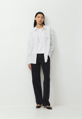Utility Shirt - WHITE / SHADY BLUE