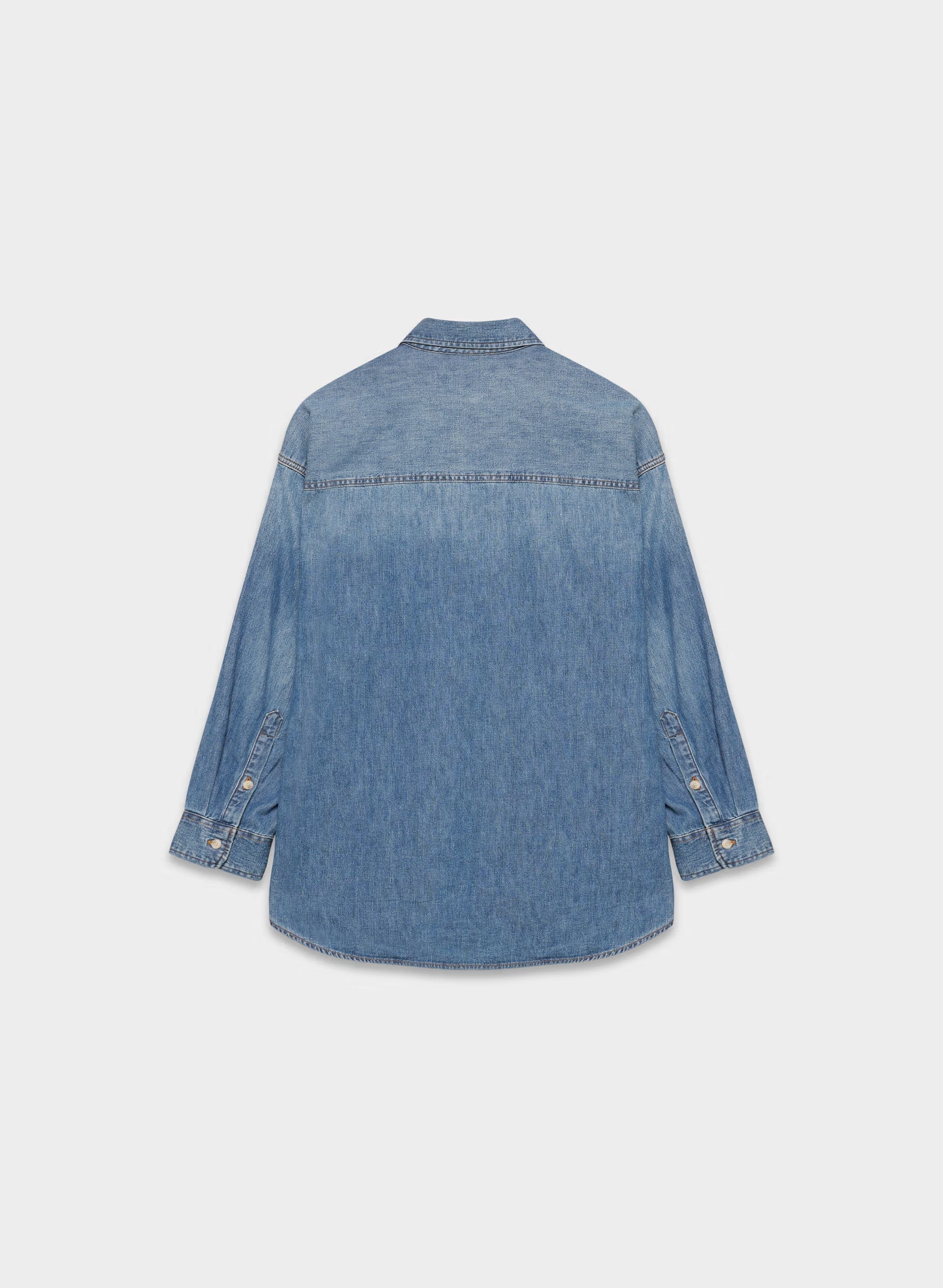 Denim Forum The '80s Comfy Denim Shirt - 5 YRS KISS N TELL BLEU