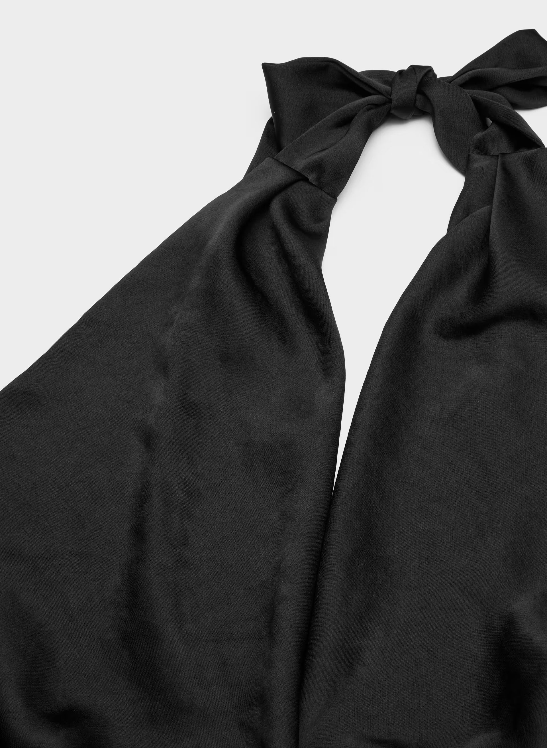 Martini Satin Halter Top - BLACK