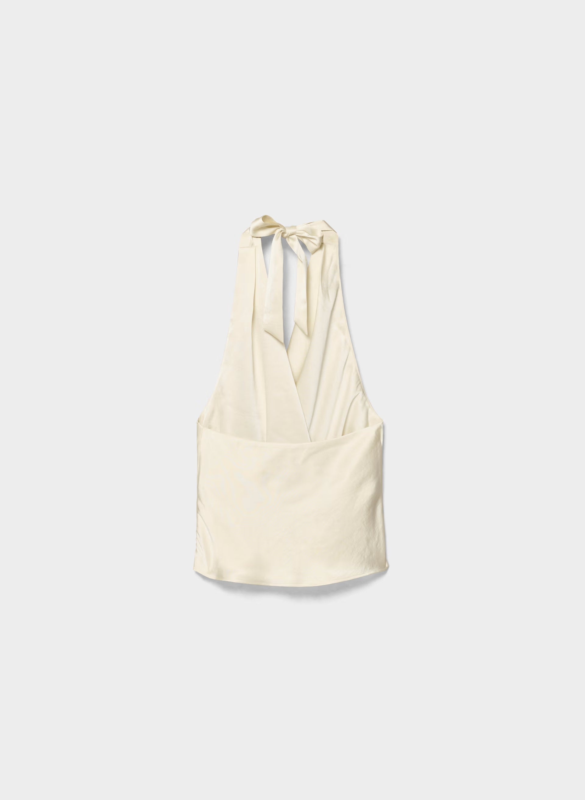 Martini Satin Halter Top - SEASIDE CREAM
