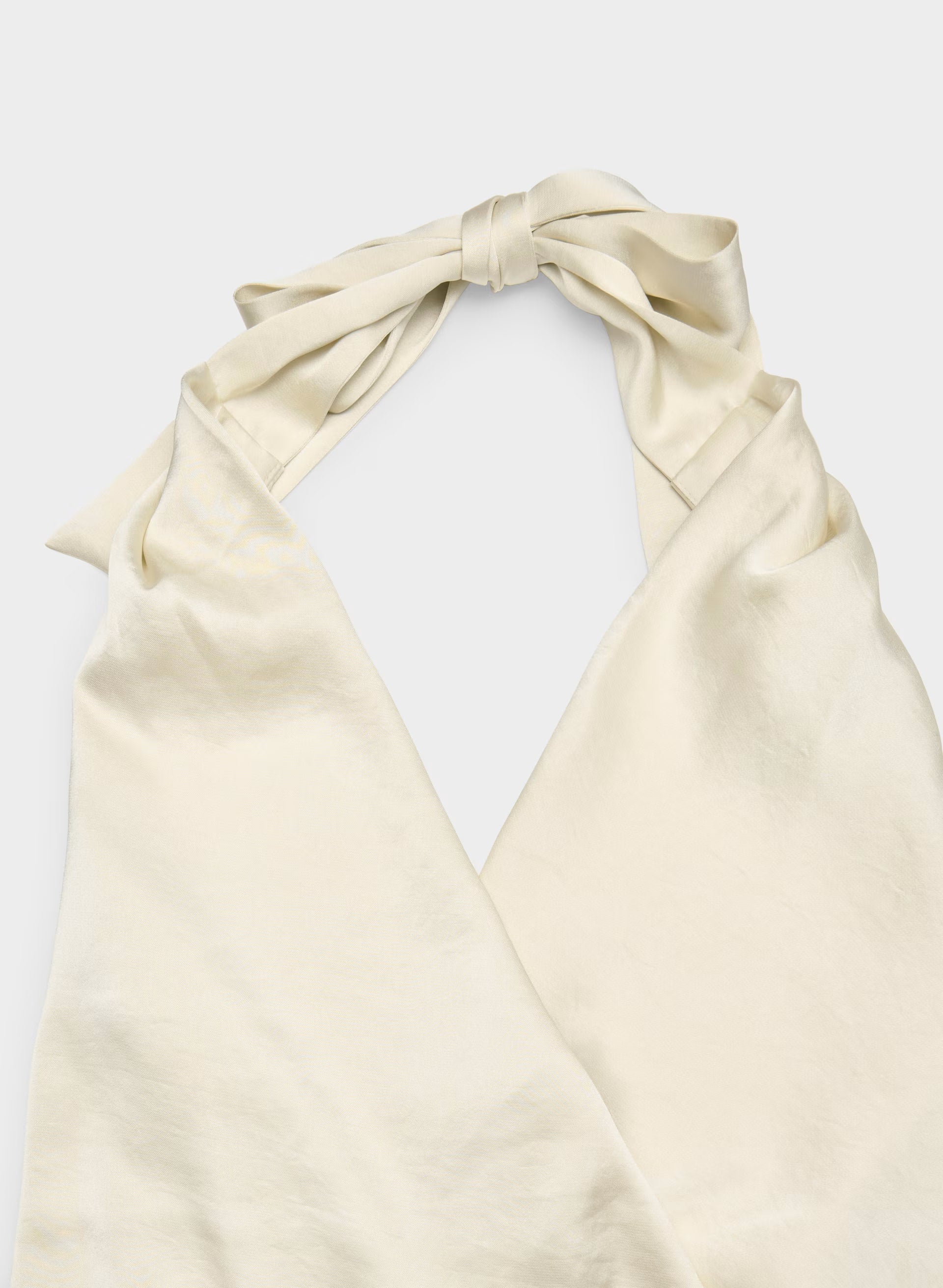 Martini Satin Halter Top - SEASIDE CREAM
