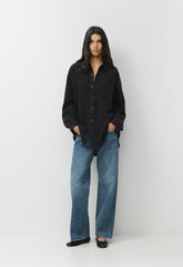 Denim Forum The '80s Comfy Denim Shirt - BLACK EYELINER
