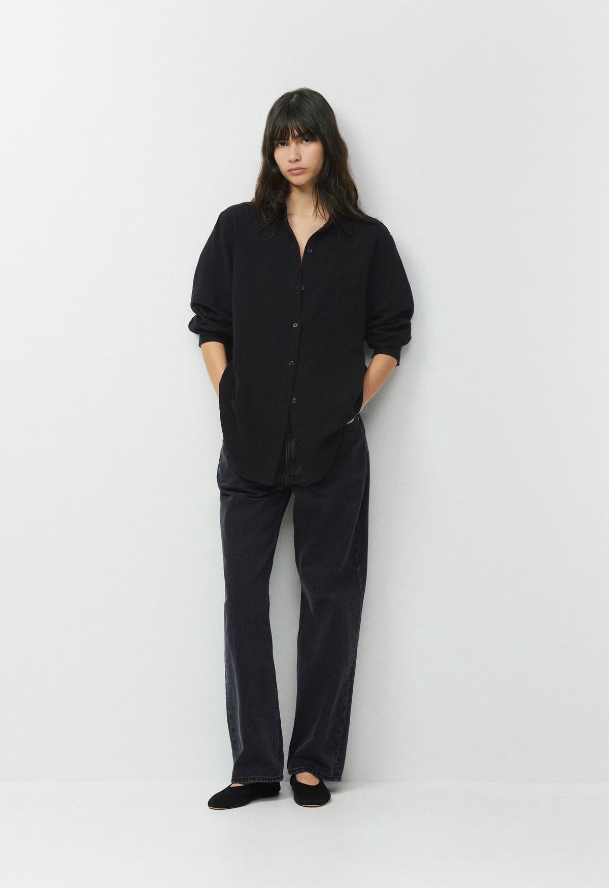 AirPlush Cotton™ Sail Shirt - BLACK