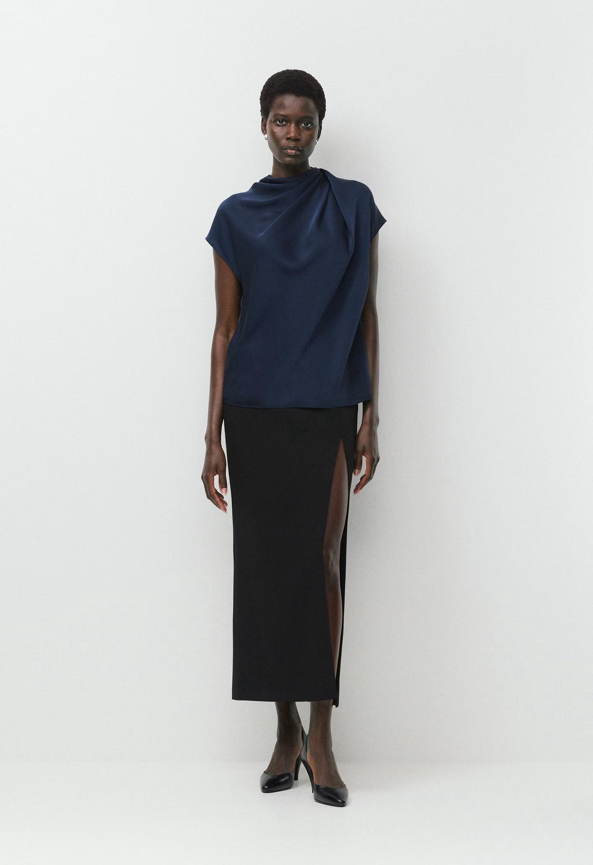 Nominee Satin Blouse - ADMIRAL