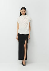 Nominee Satin Blouse - LIGHT BIRCH