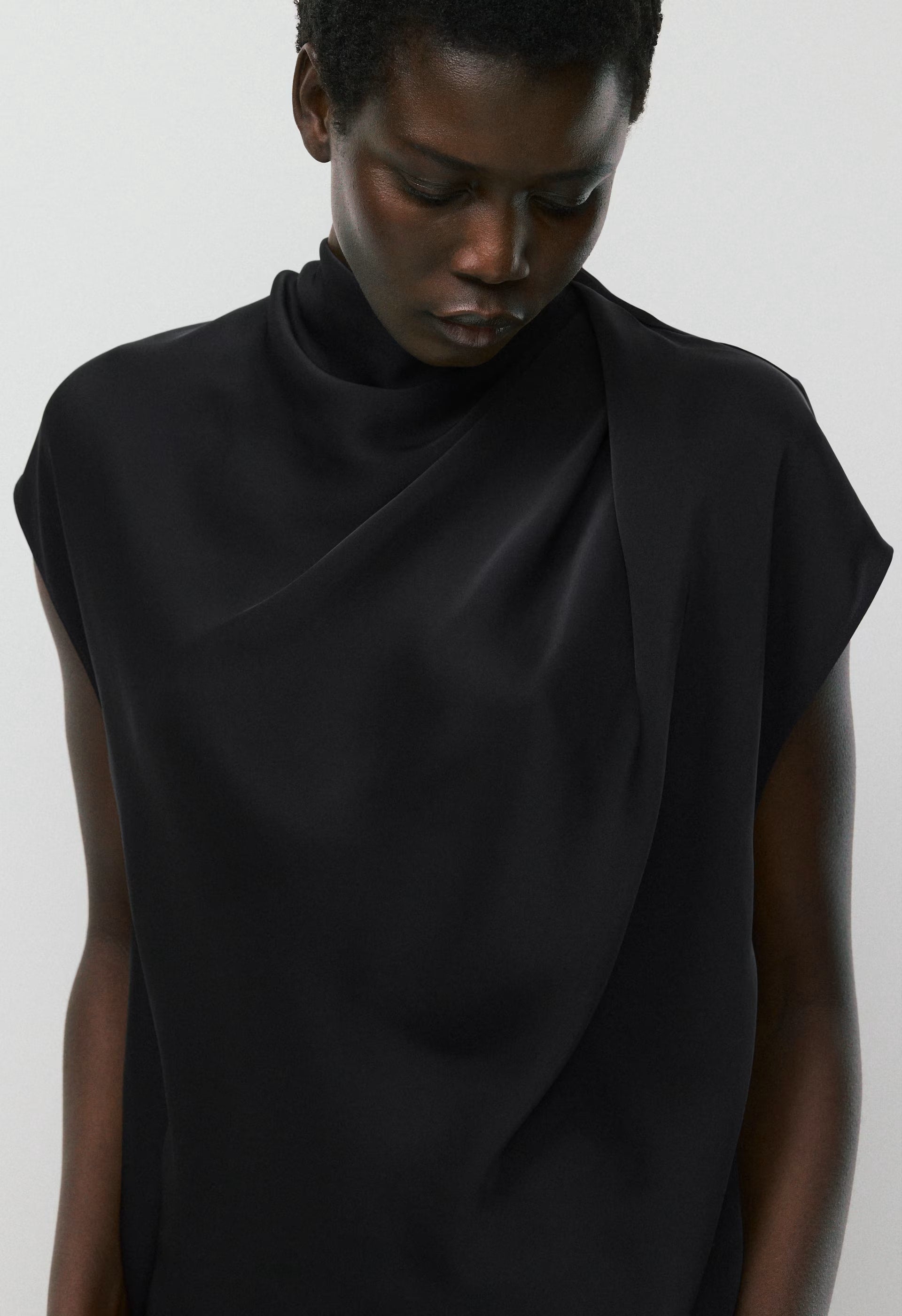 Nominee Satin Blouse - BLACK