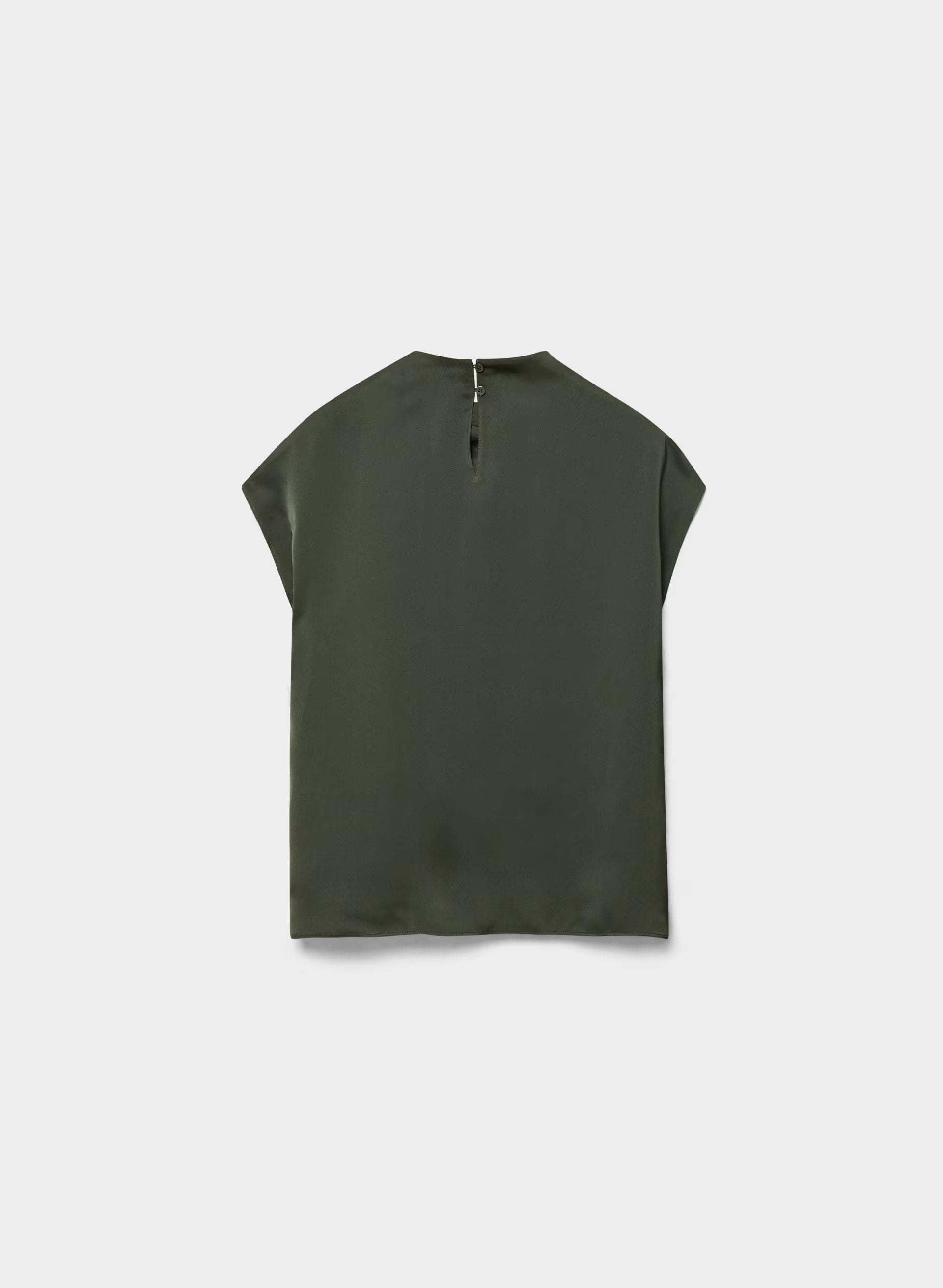 Nominee Satin Blouse - FLINT GREEN
