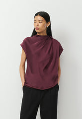 Nominee Satin Blouse - GALA PLUM