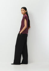 Nominee Satin Blouse - GALA PLUM