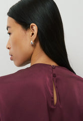 Nominee Satin Blouse - GALA PLUM