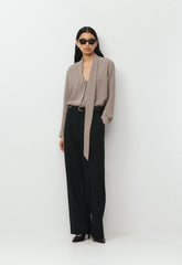 Hestia Blouse - IRON TAUPE