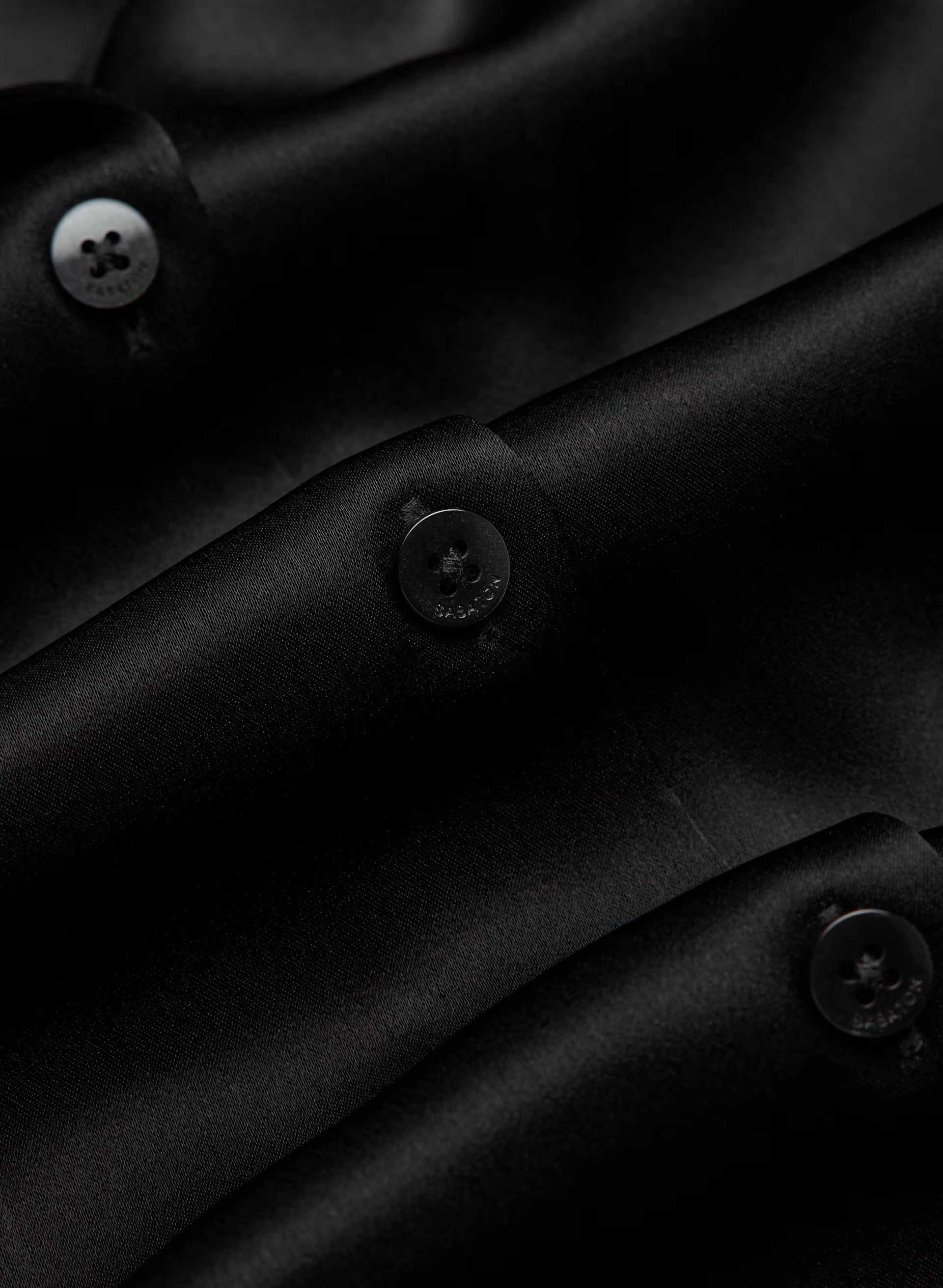 Dover Satin Shirt - BLACK