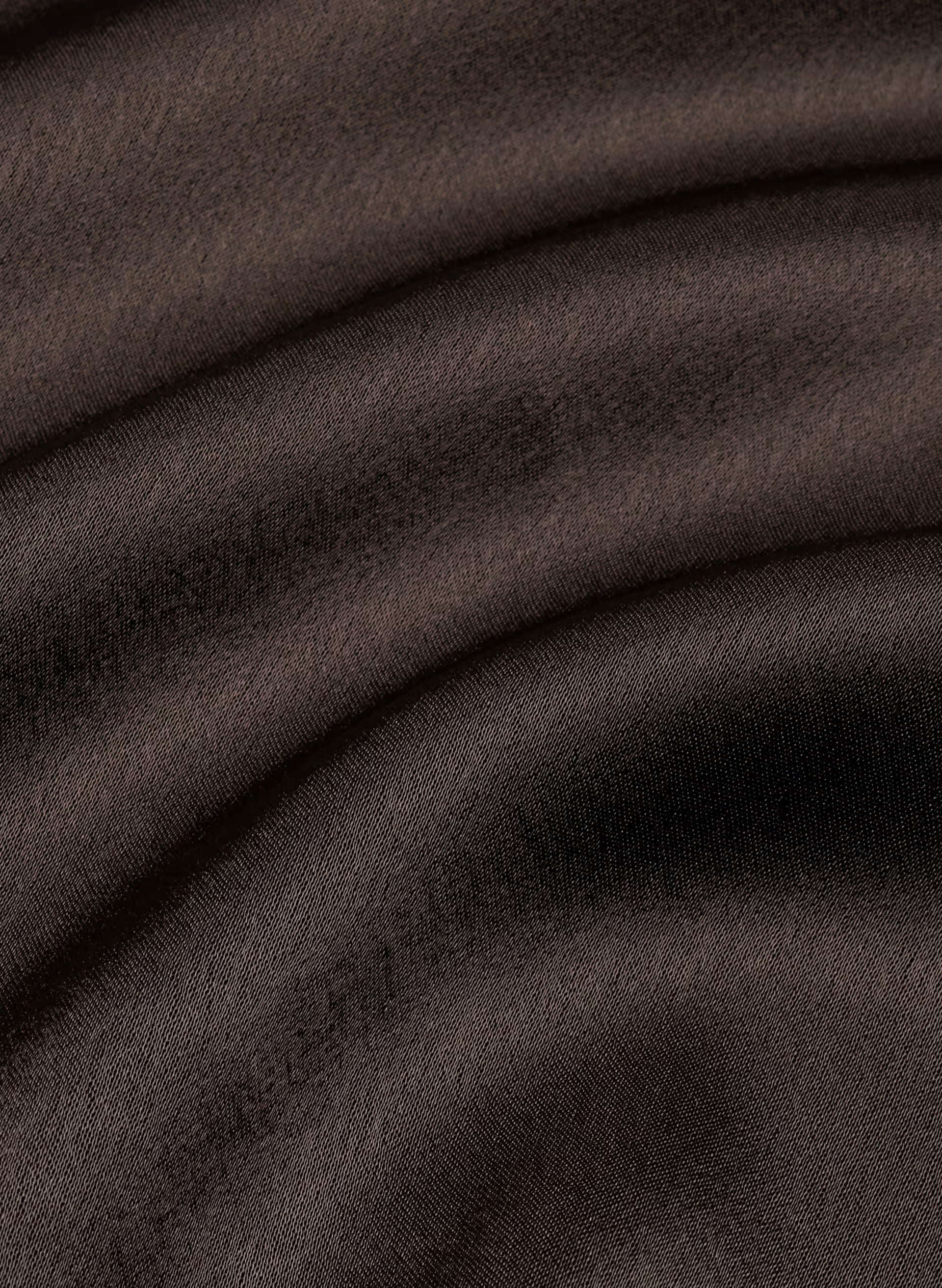 Dover Satin Shirt - RICH MOCHA BROWN