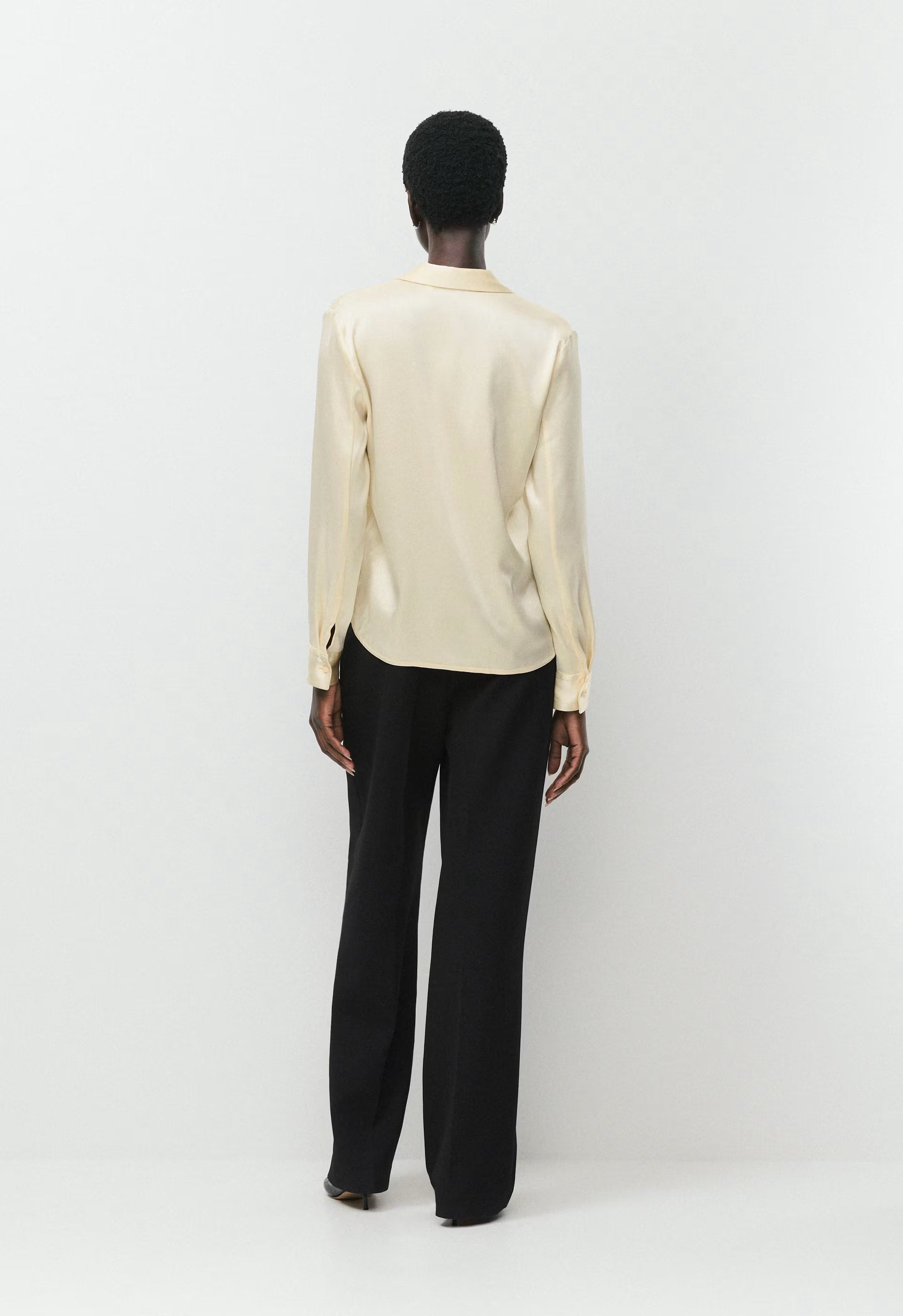 Dover Satin Shirt - SEASIDE CREAM