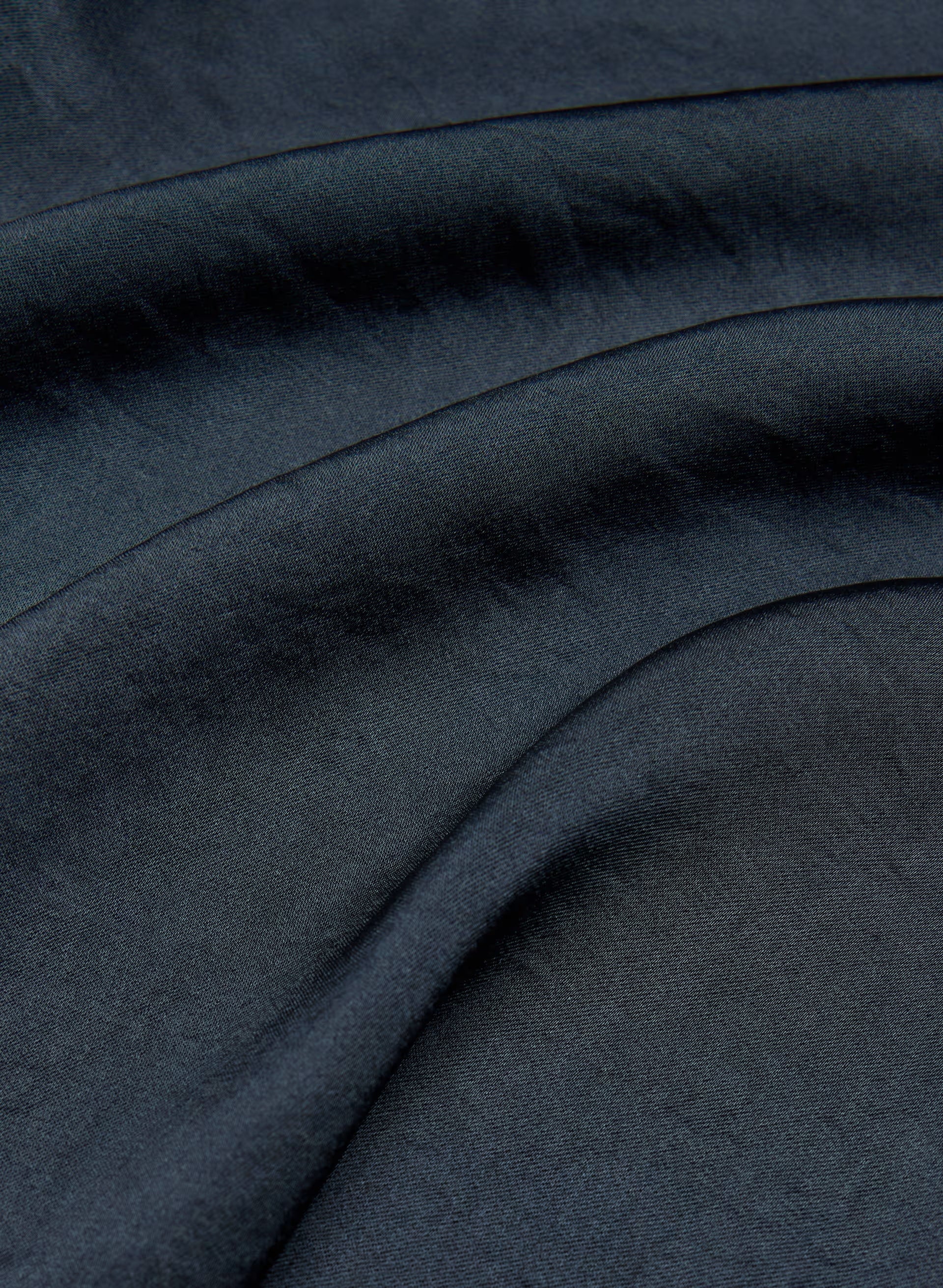 Baker Satin Shirt - DARK NIGHT NAVY