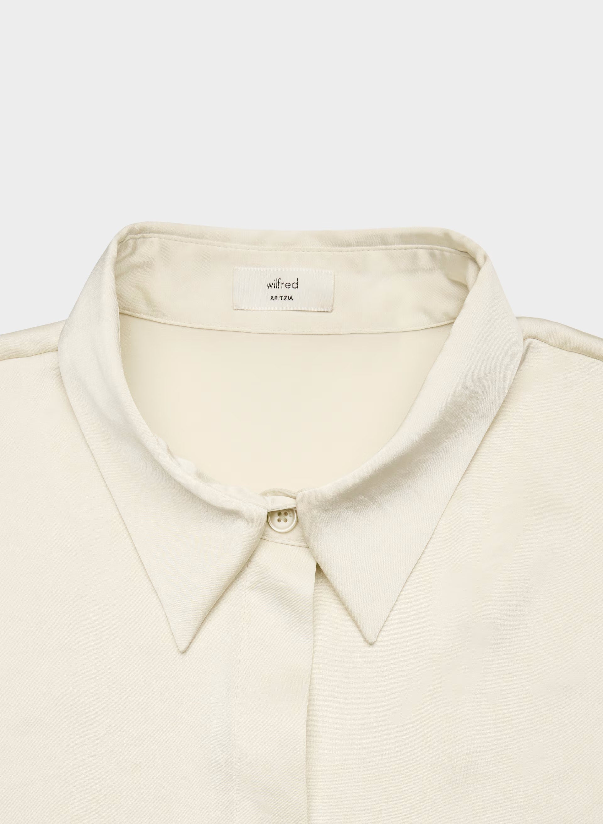 Baker Satin Shirt - SEASIDE CREAM