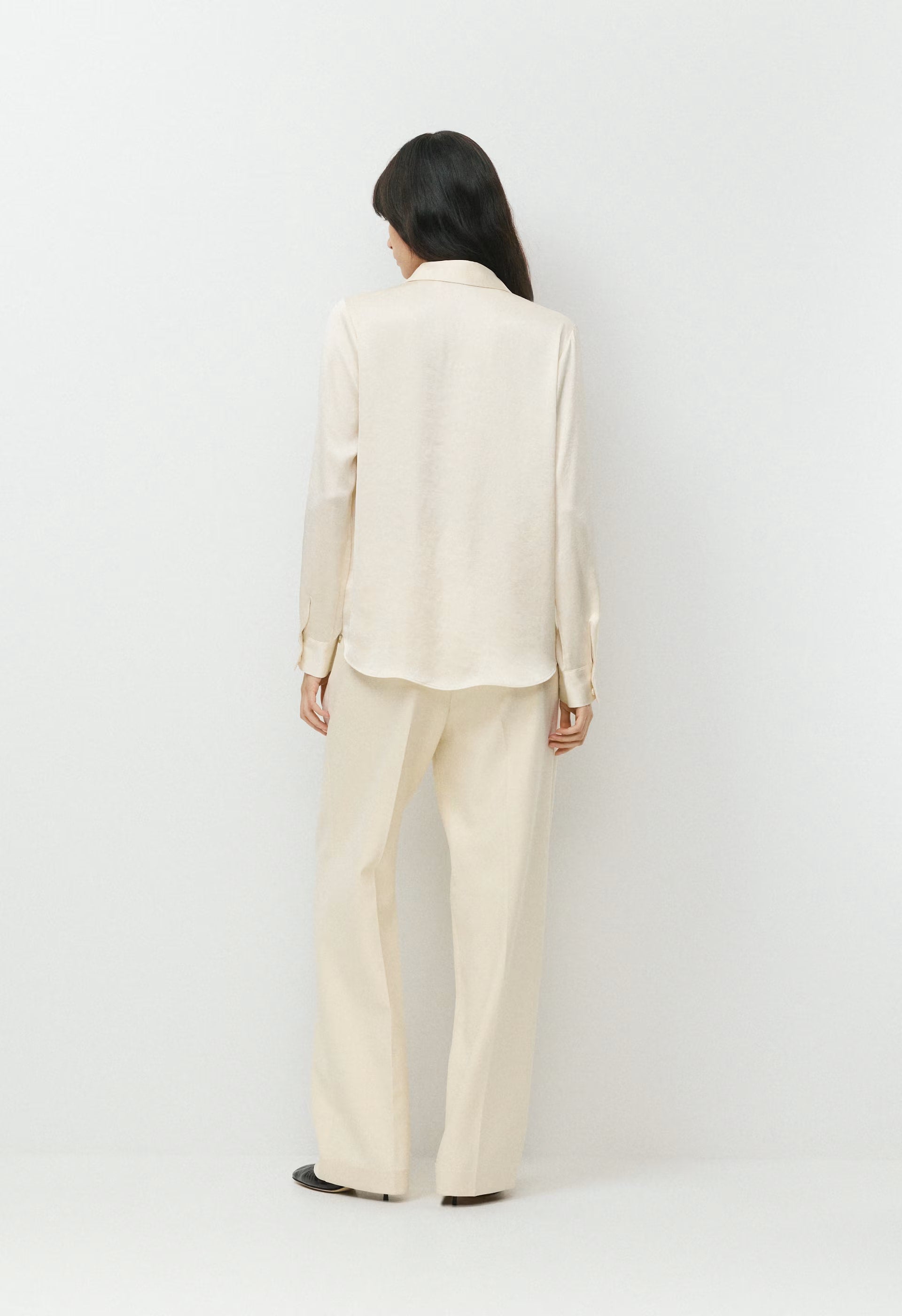 Baker Satin Shirt - SEASIDE CREAM