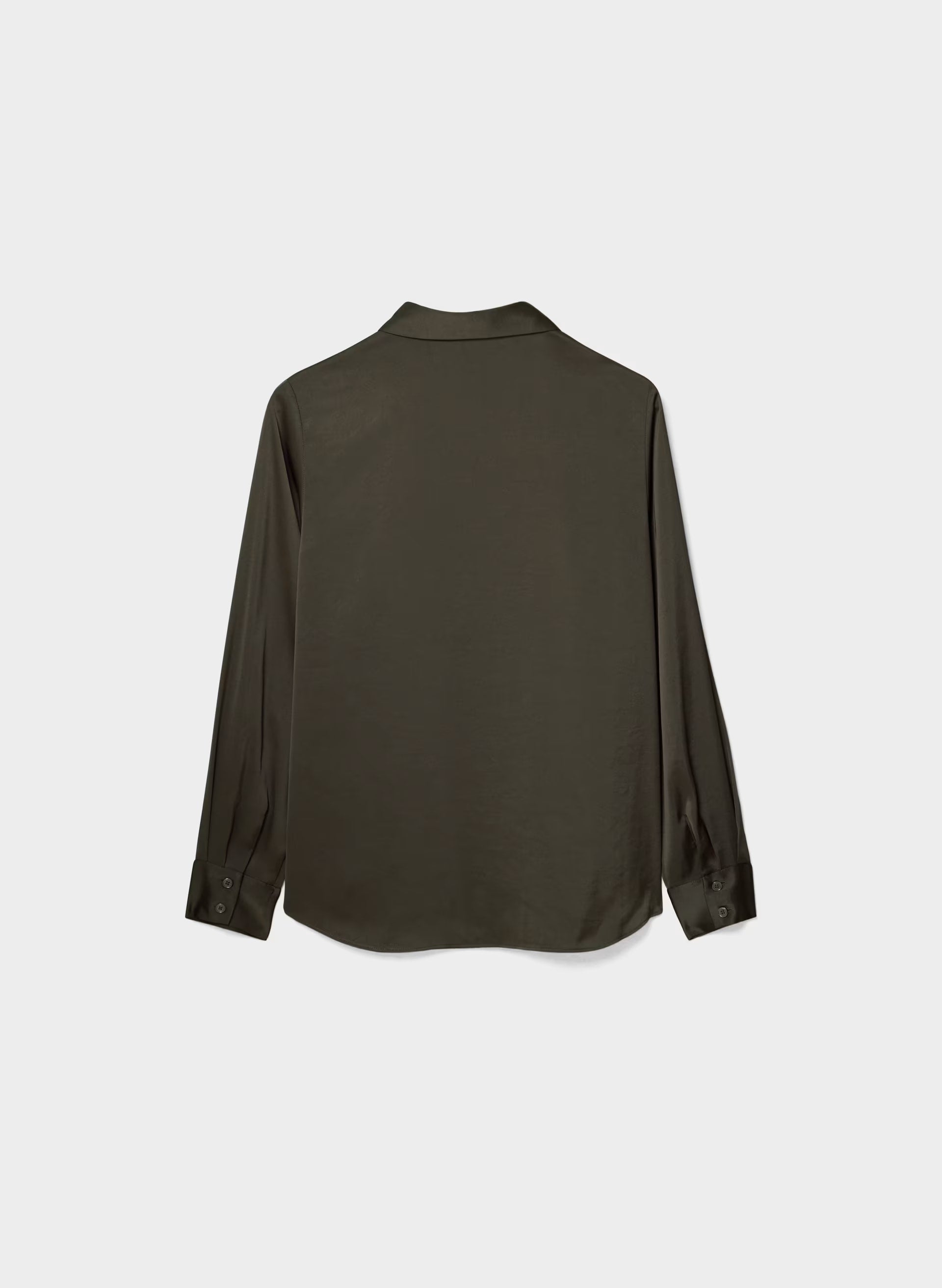 Baker Satin Shirt - CACAO NIB BROWN