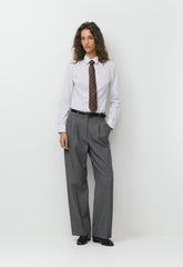Chronicle Slim Poplin Shirt - CALVIN STRP BT WT/ADML